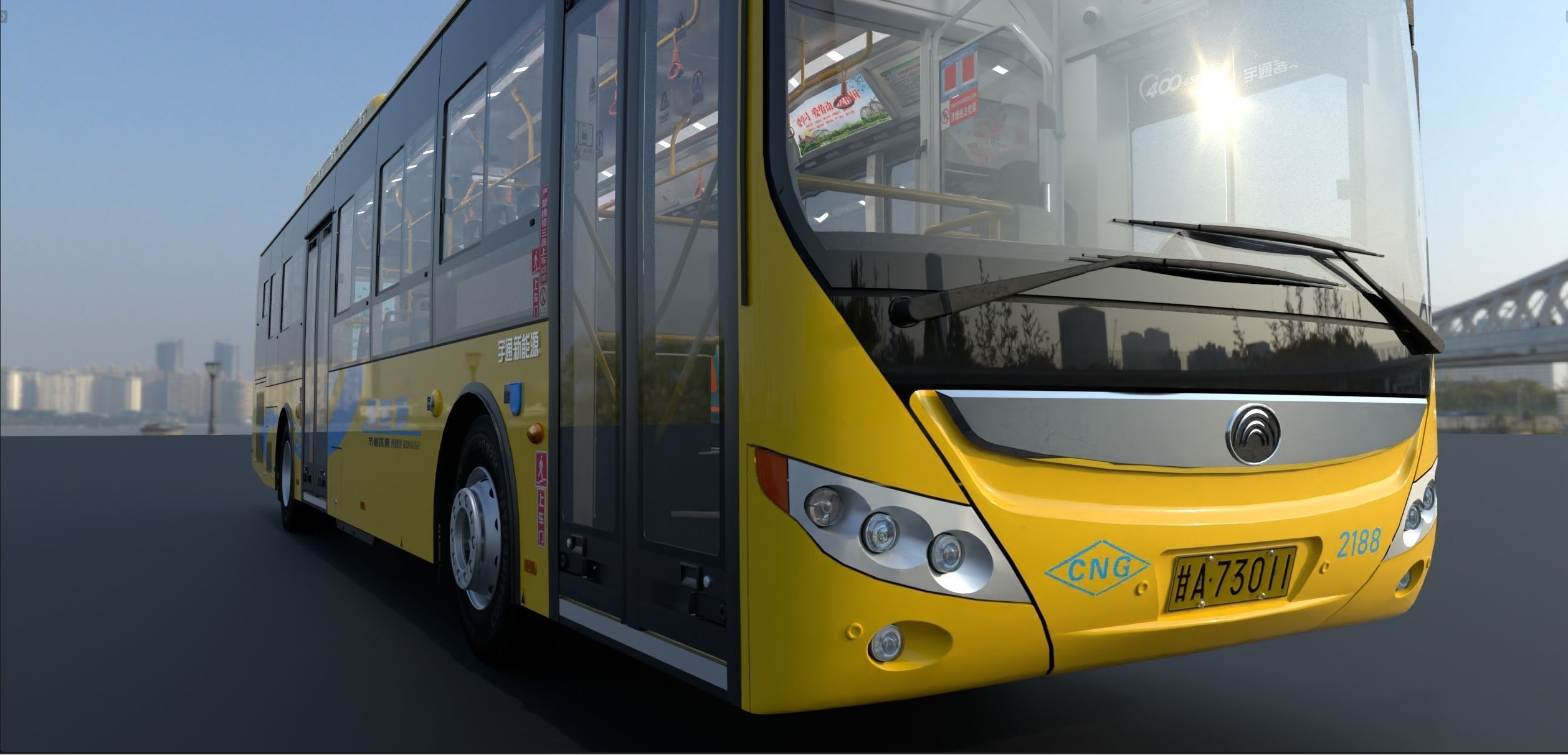 YUTONG ZK6125CHEVNPG35 bus 3D model | CGTrader