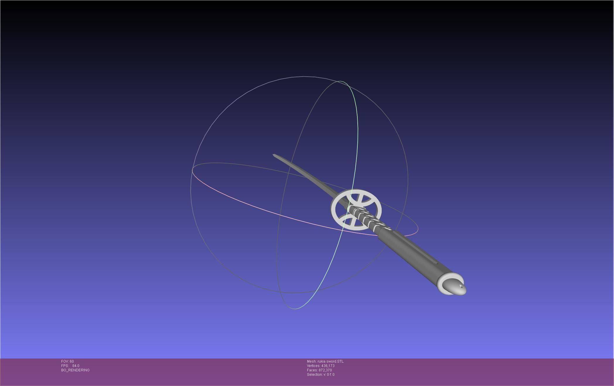 Bleach Kuchiki Rukia Sword Printable Assembly 3D print model_37