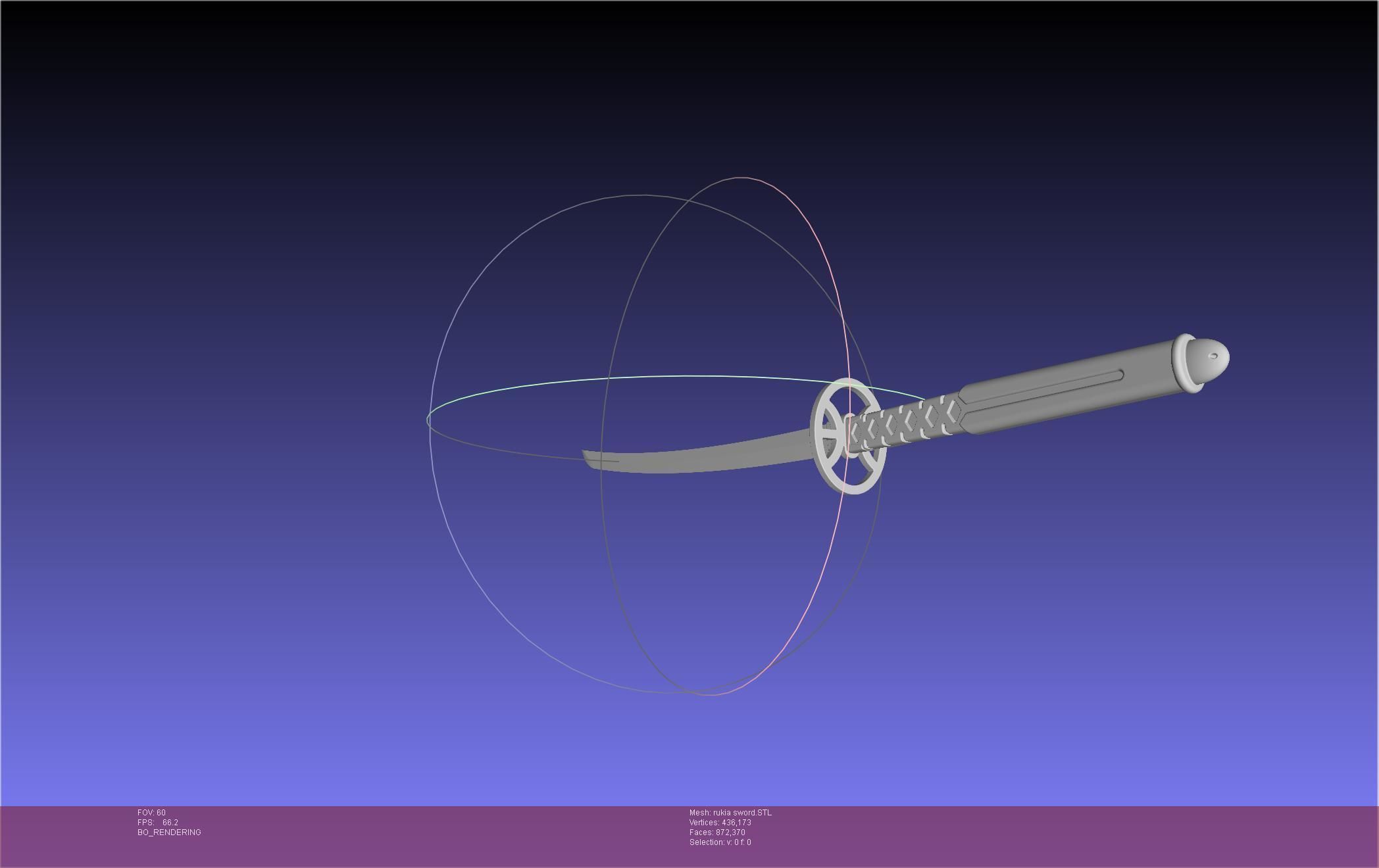 Bleach Kuchiki Rukia Sword Printable Assembly 3D print model_39