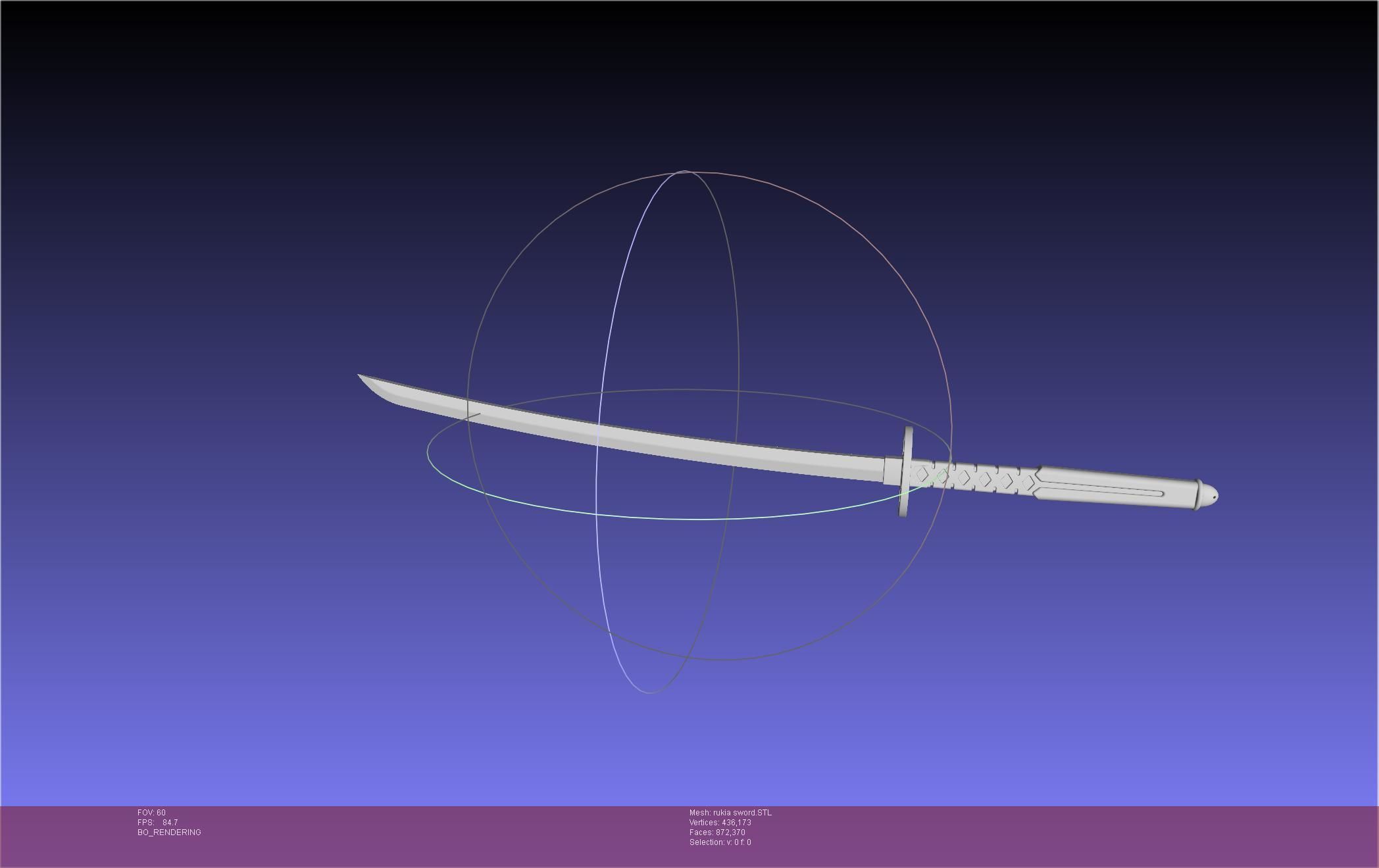 Bleach Kuchiki Rukia Sword Printable Assembly 3D print model_31