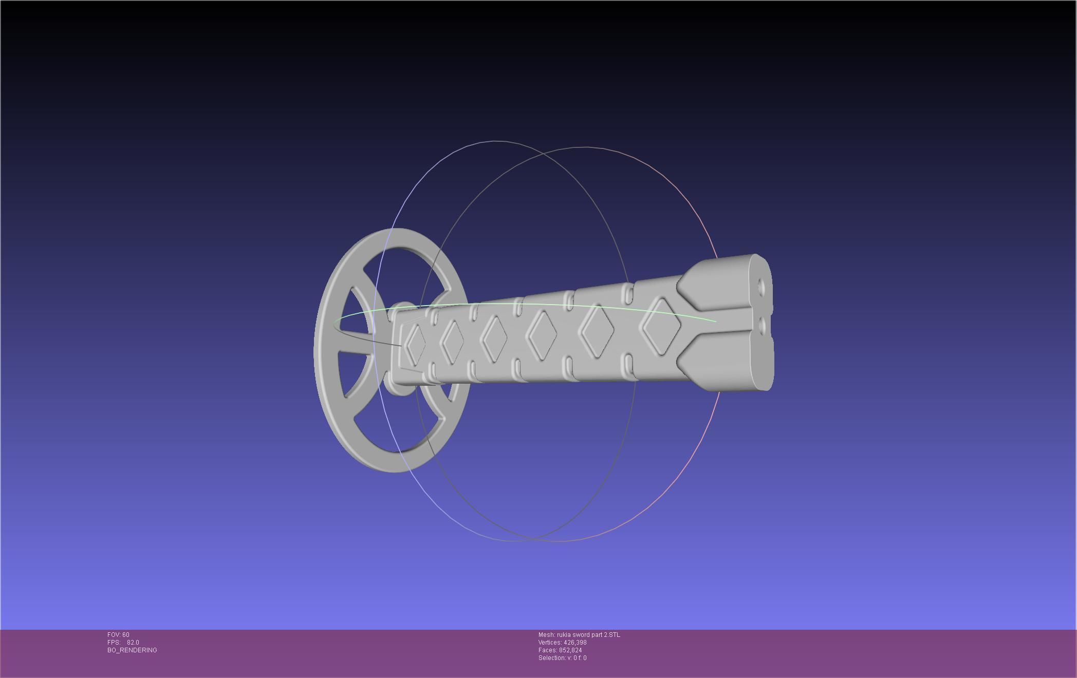 Bleach Kuchiki Rukia Sword Printable Assembly 3D print model_70