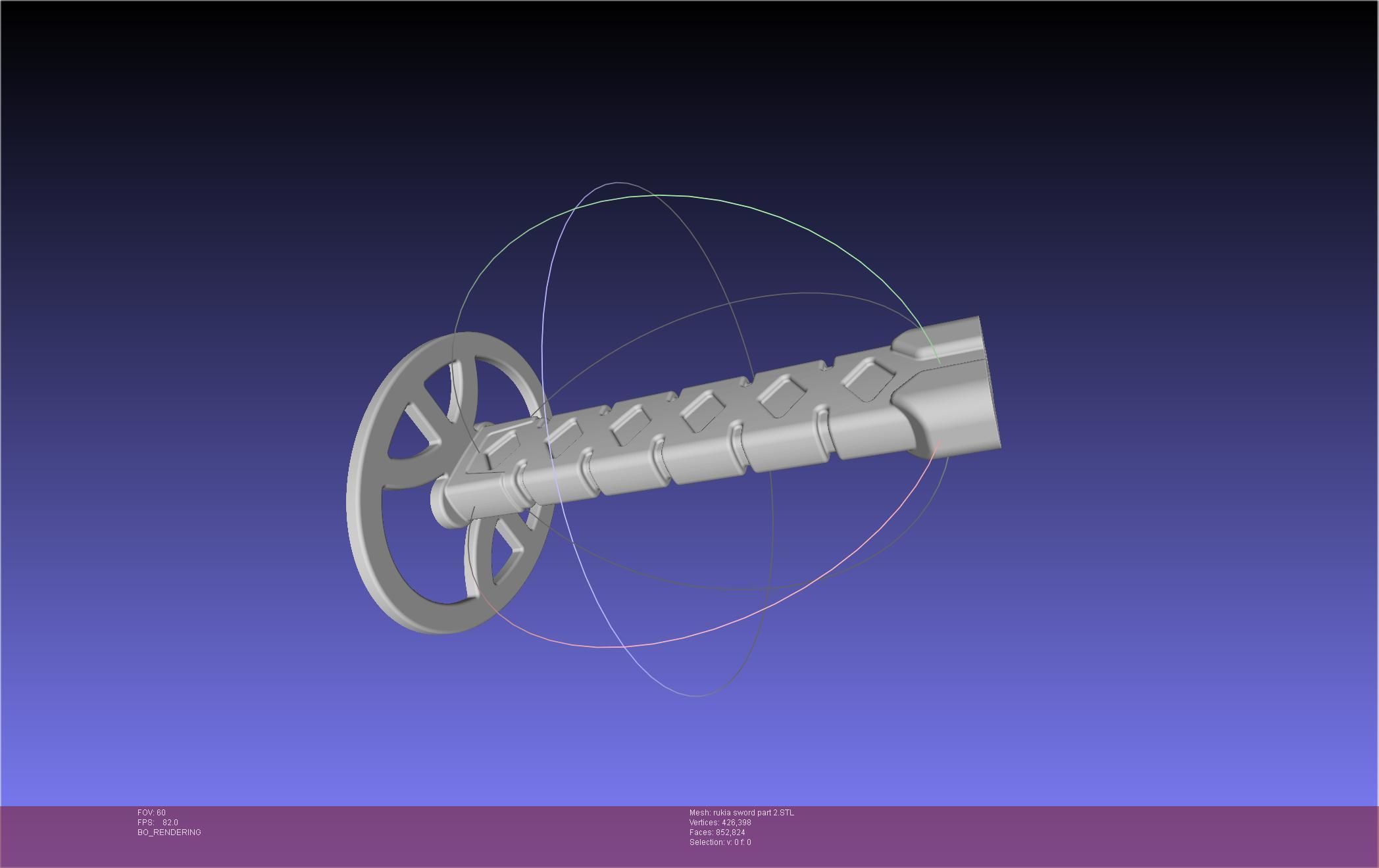 Bleach Kuchiki Rukia Sword Printable Assembly 3D print model_72