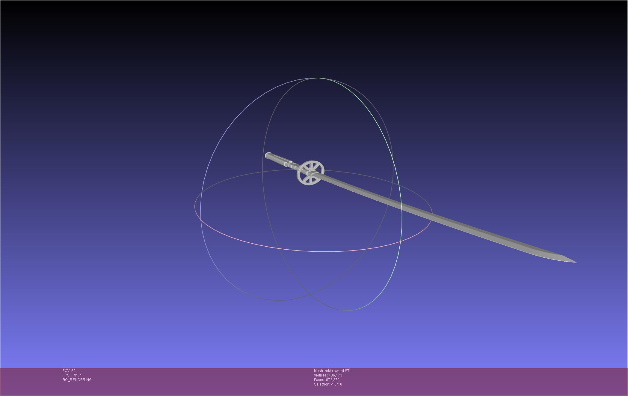 Bleach Kuchiki Rukia Sword Printable Assembly 3D print model_17