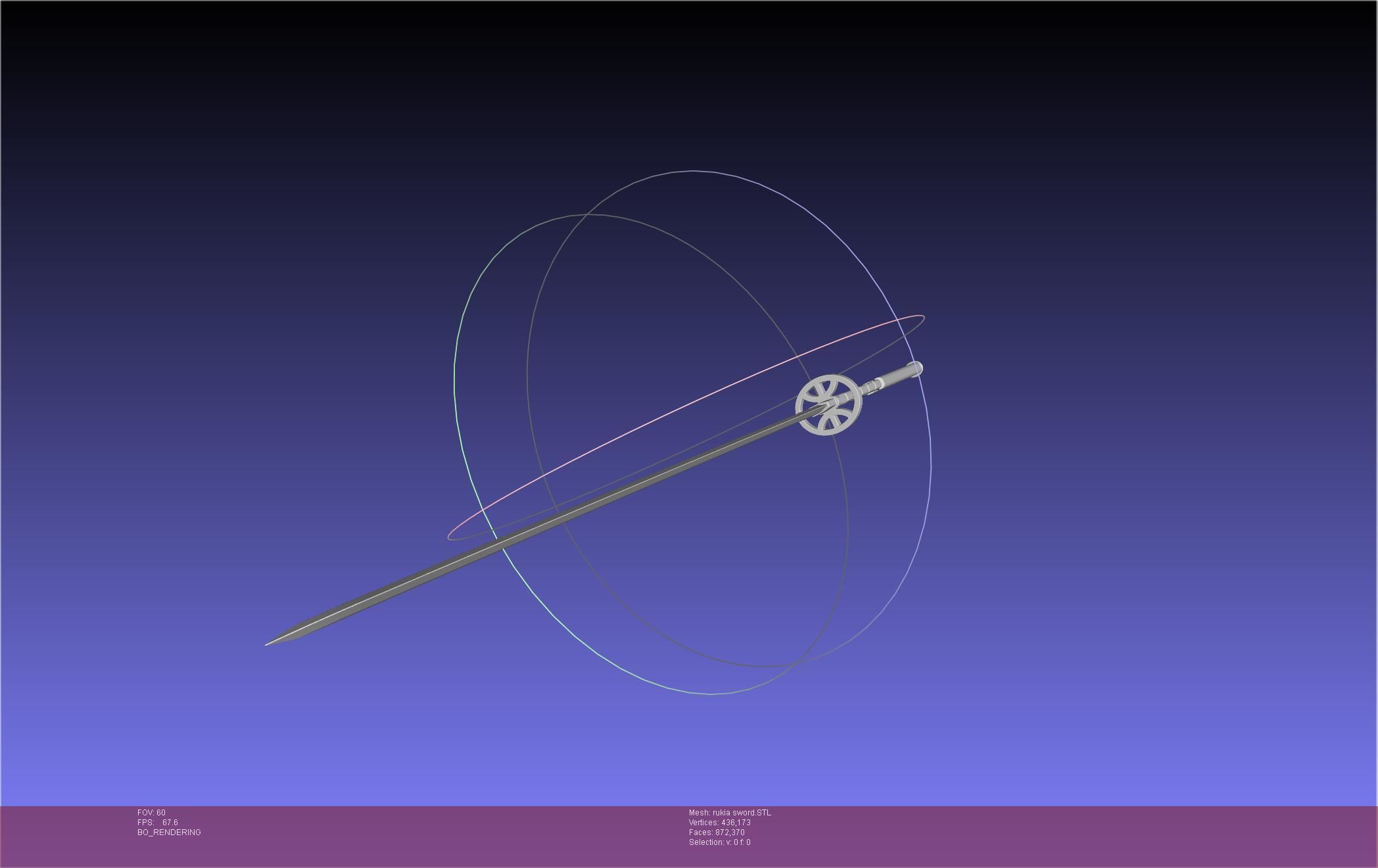 Bleach Kuchiki Rukia Sword Printable Assembly 3D print model_34