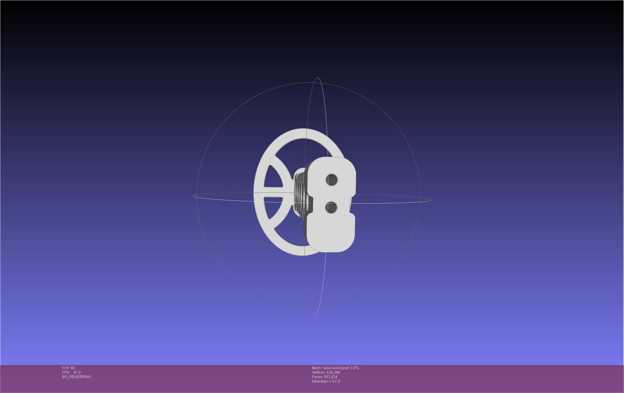 Bleach Kuchiki Rukia Sword Printable Assembly 3D print model_69