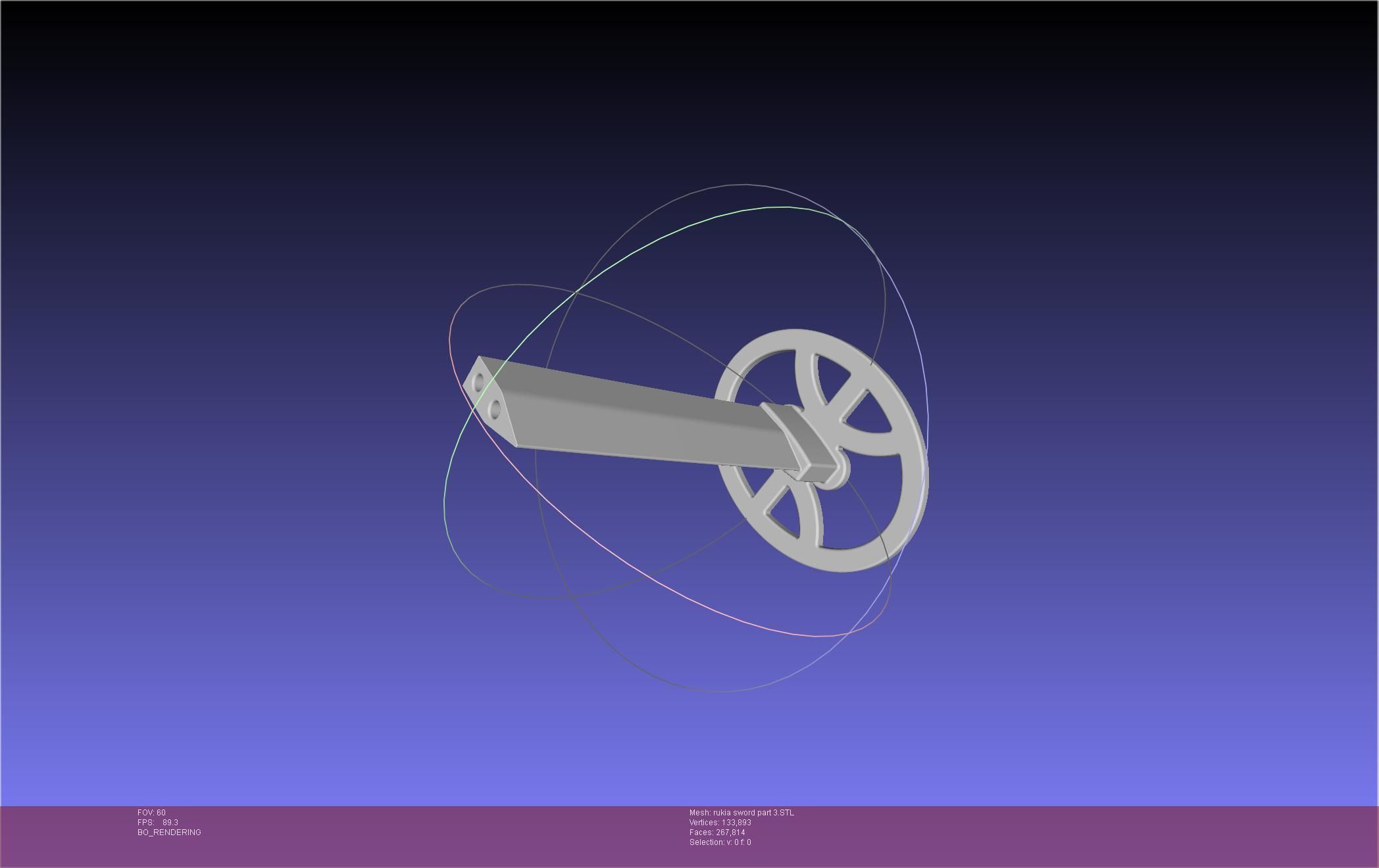 Bleach Kuchiki Rukia Sword Printable Assembly 3D print model_87