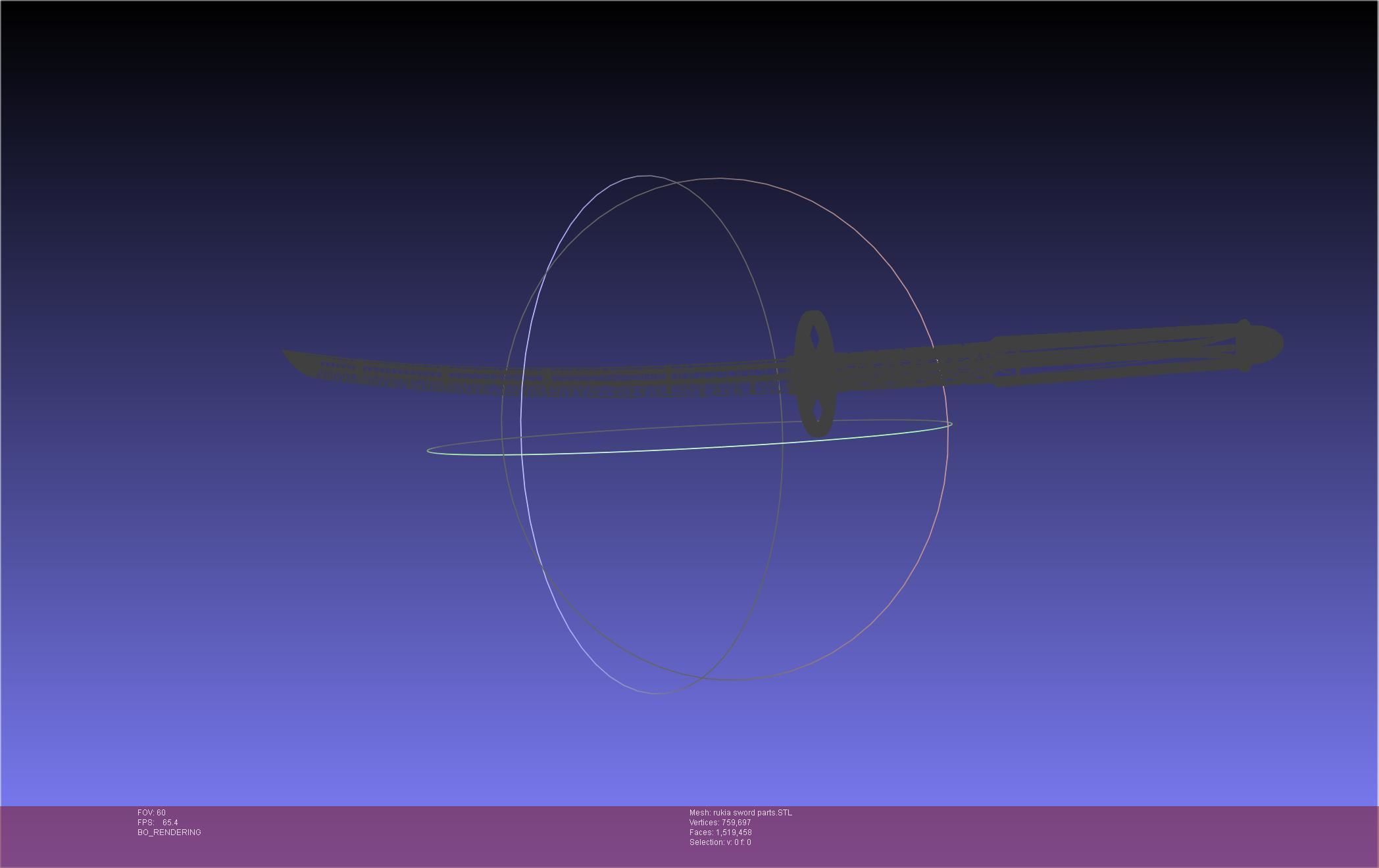 Bleach Kuchiki Rukia Sword Printable Assembly 3D print model_59