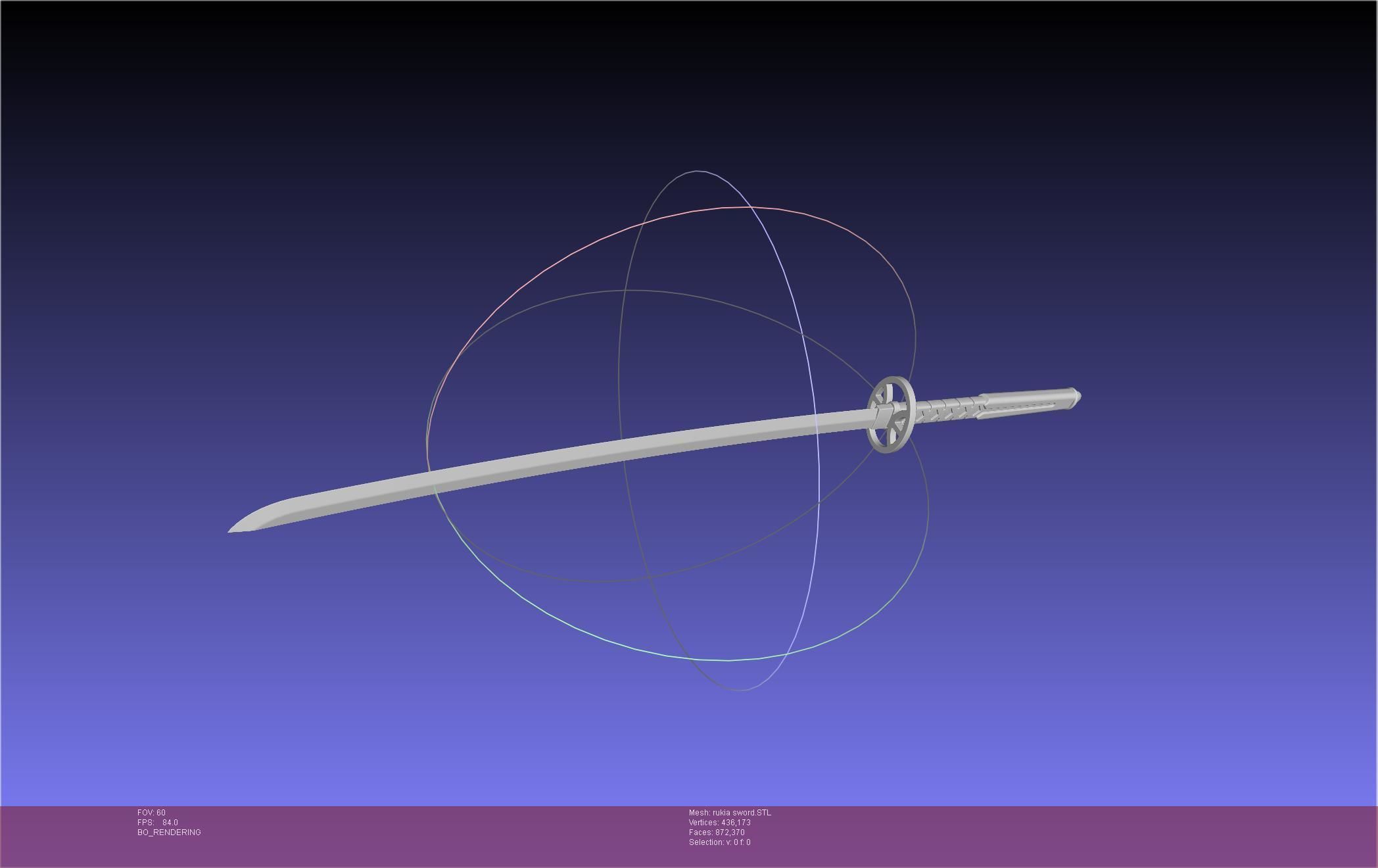 Bleach Kuchiki Rukia Sword Printable Assembly 3D print model_27