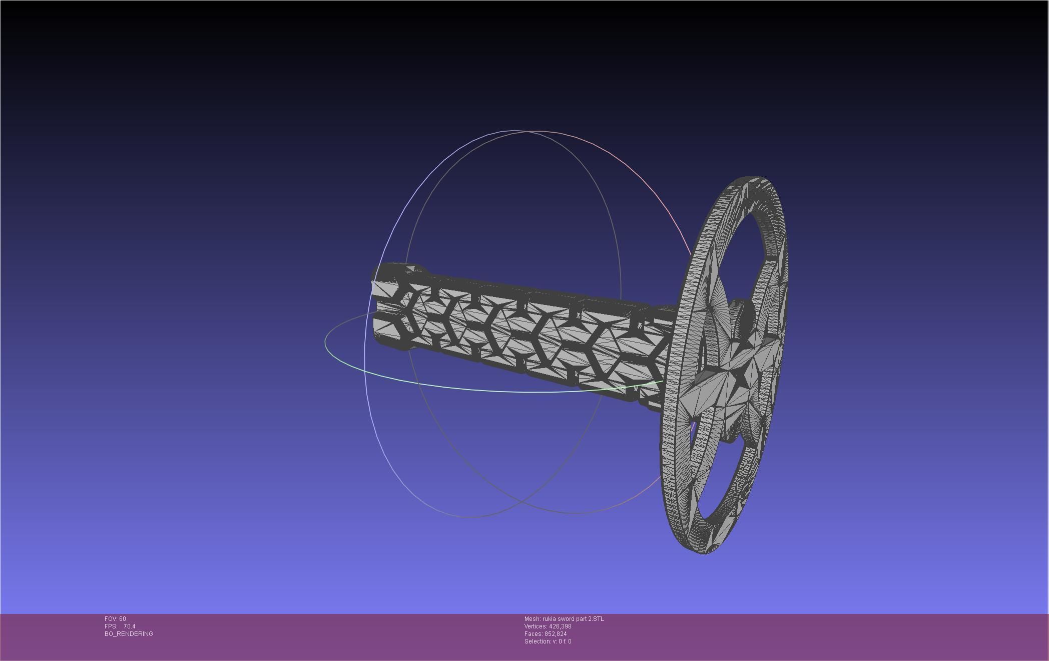 Bleach Kuchiki Rukia Sword Printable Assembly 3D print model_80