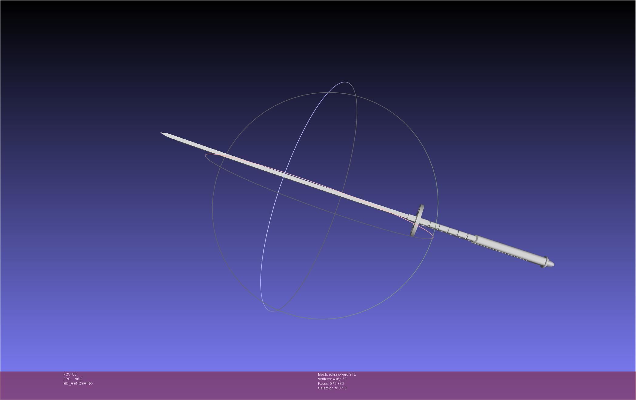 Bleach Kuchiki Rukia Sword Printable Assembly 3D print model_30