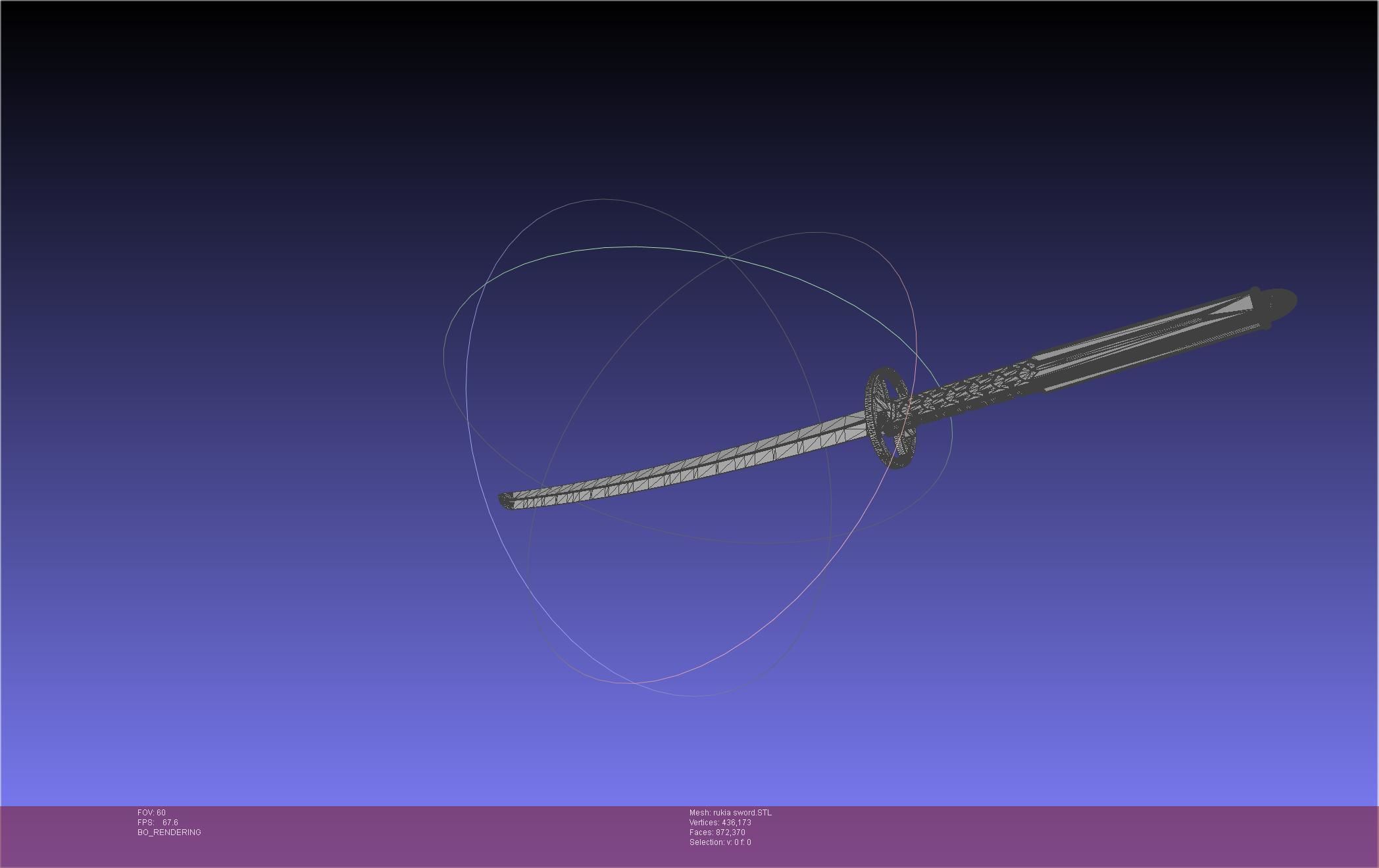 Bleach Kuchiki Rukia Sword Printable Assembly 3D print model_40