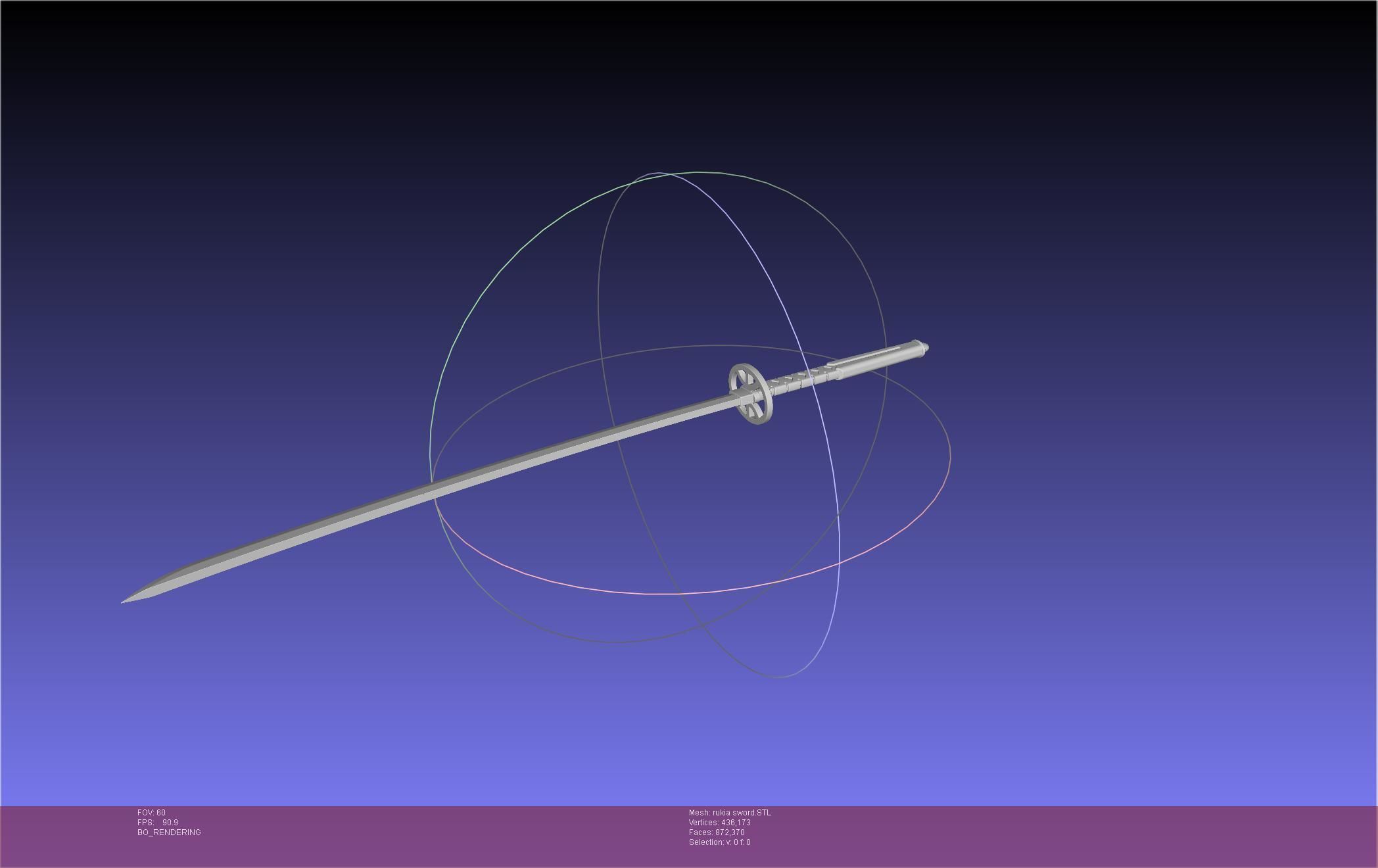 Bleach Kuchiki Rukia Sword Printable Assembly 3D print model_15