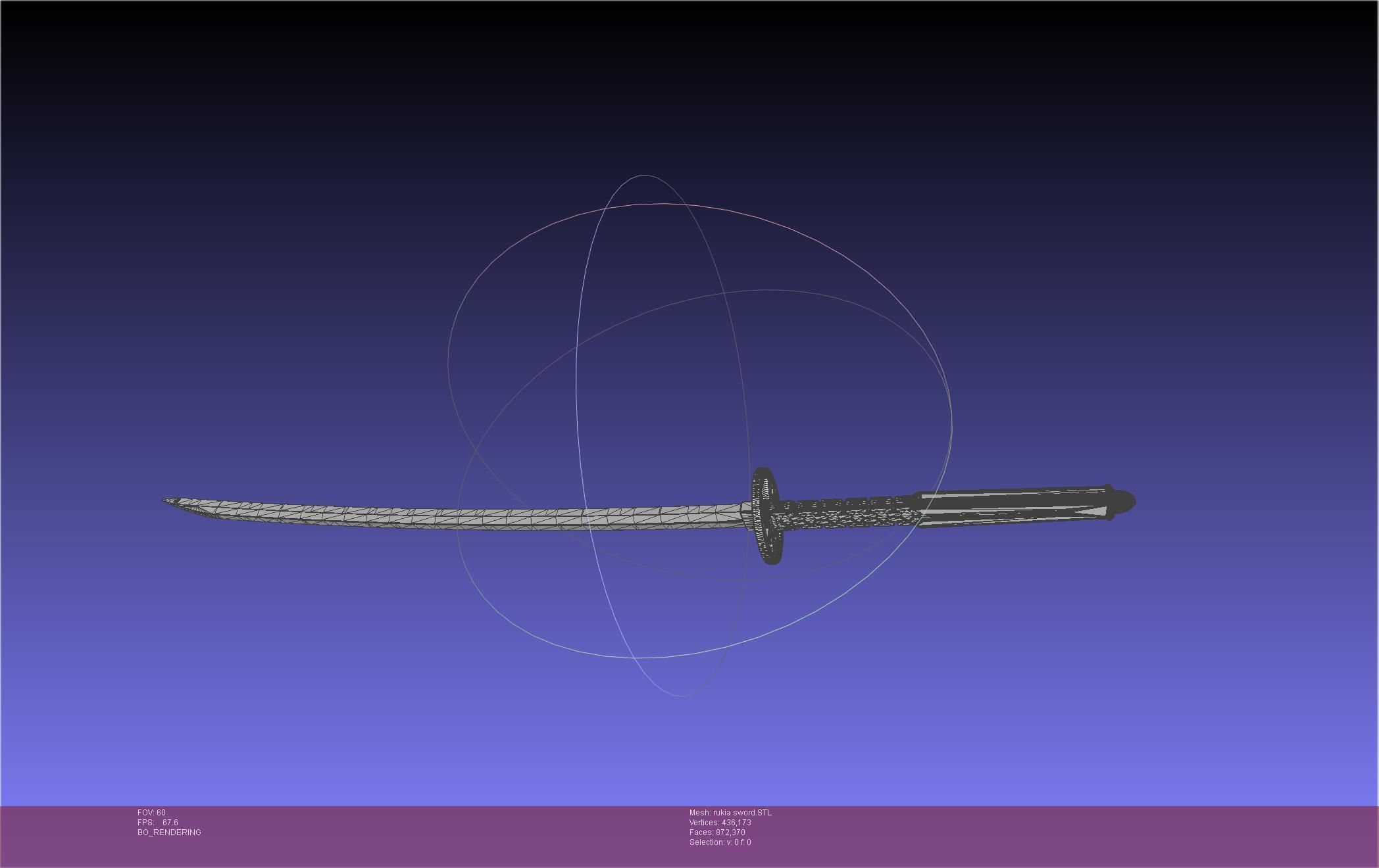 Bleach Kuchiki Rukia Sword Printable Assembly 3D print model_43