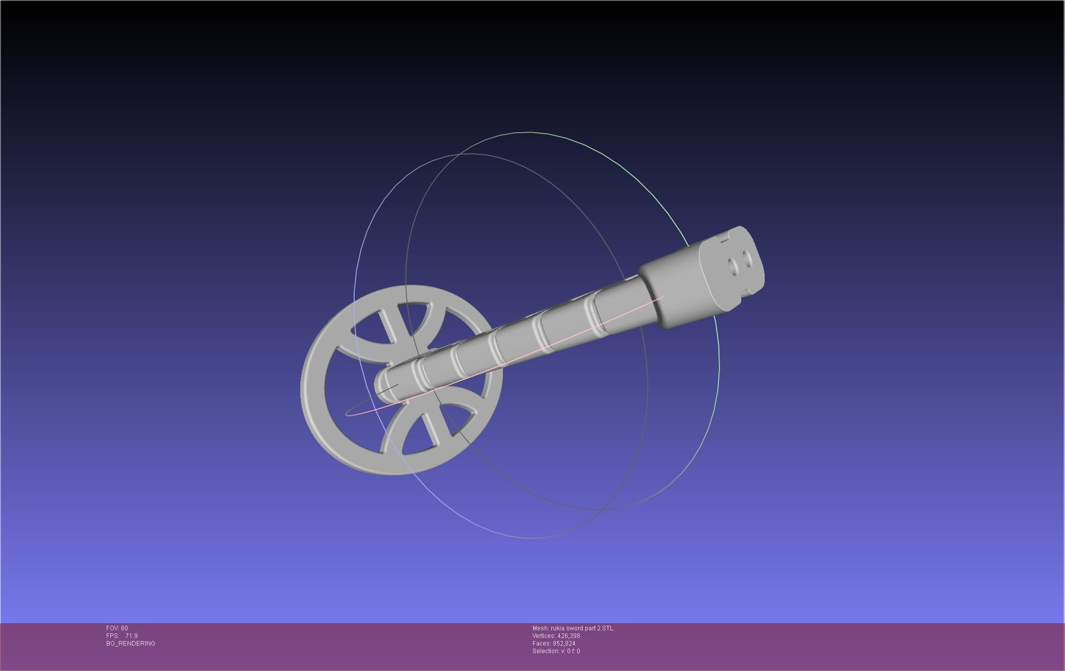 Bleach Kuchiki Rukia Sword Printable Assembly 3D print model_71