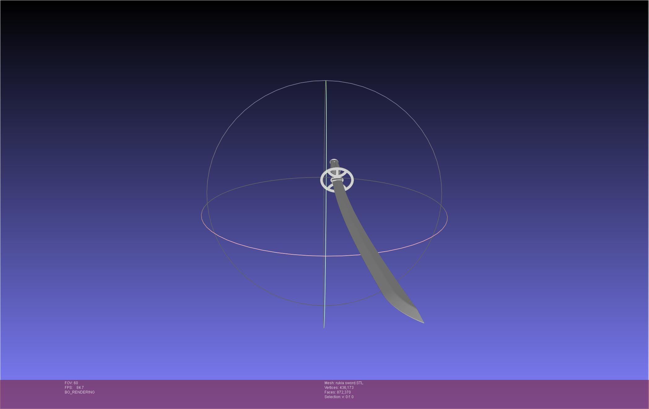 Bleach Kuchiki Rukia Sword Printable Assembly 3D print model_16