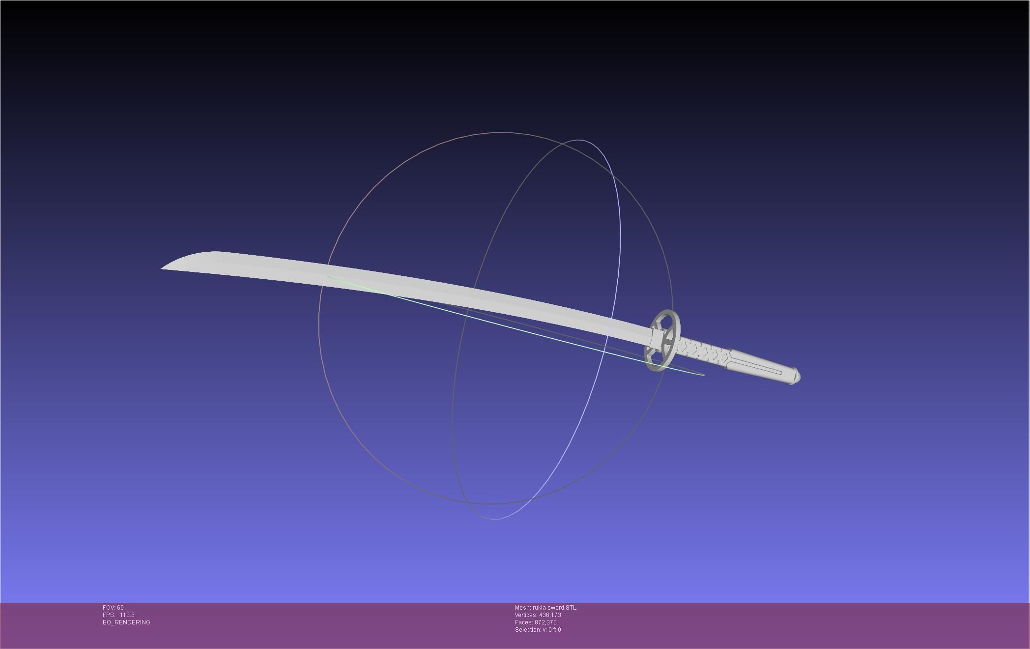 Bleach Kuchiki Rukia Sword Printable Assembly 3D print model_28