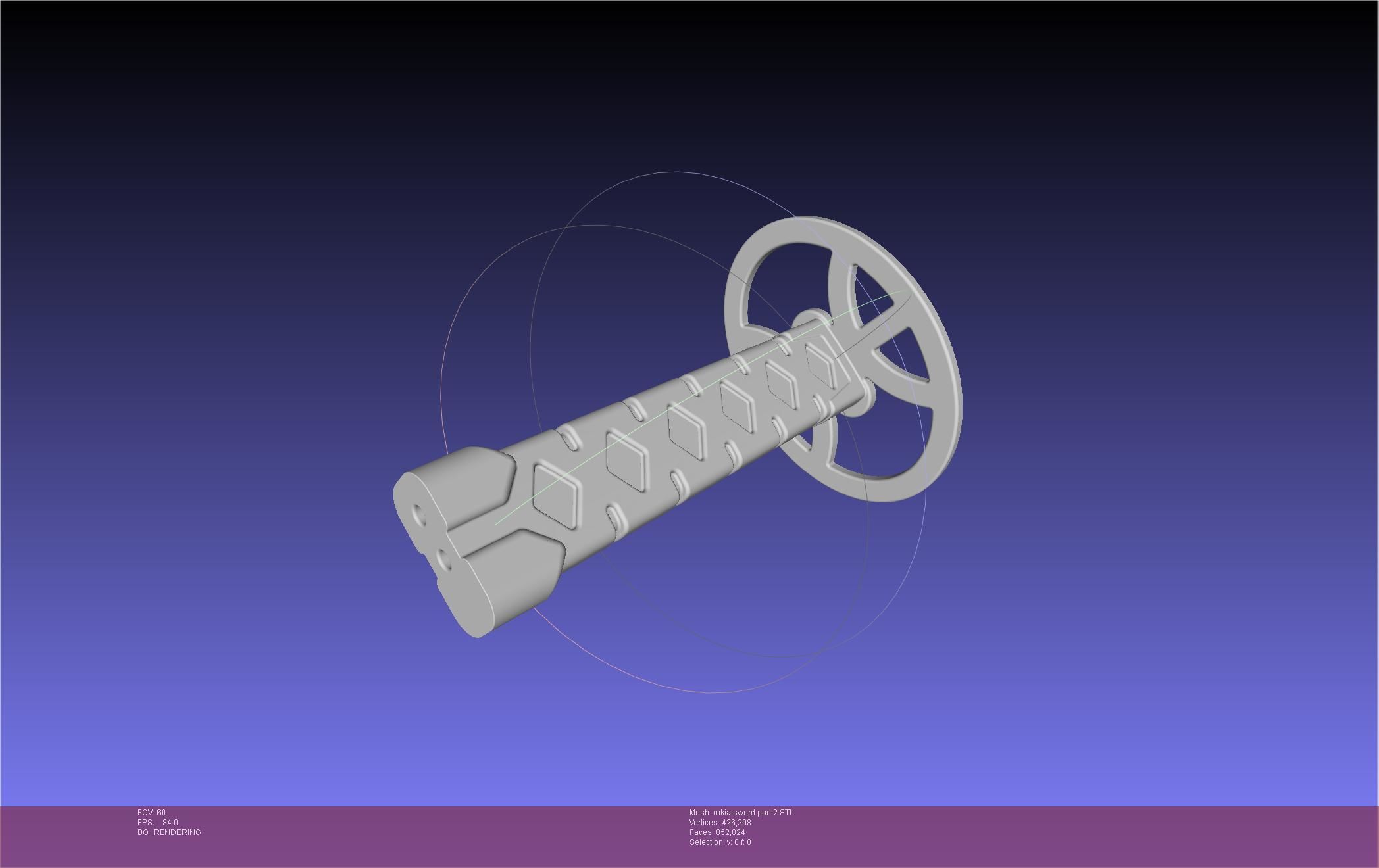 Bleach Kuchiki Rukia Sword Printable Assembly 3D print model_84