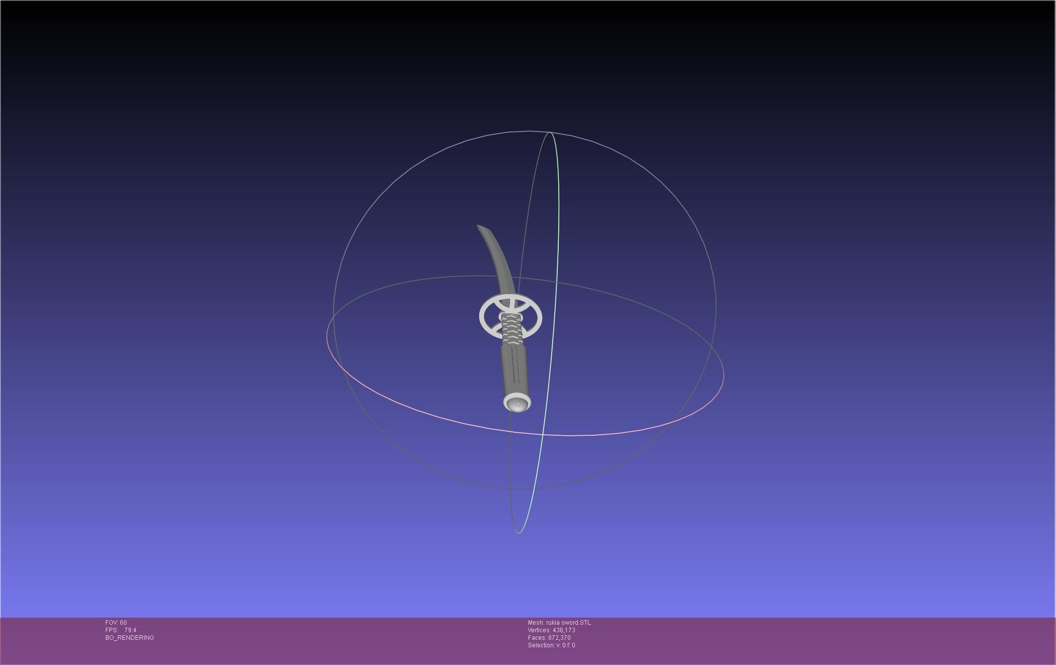 Bleach Kuchiki Rukia Sword Printable Assembly 3D print model_13