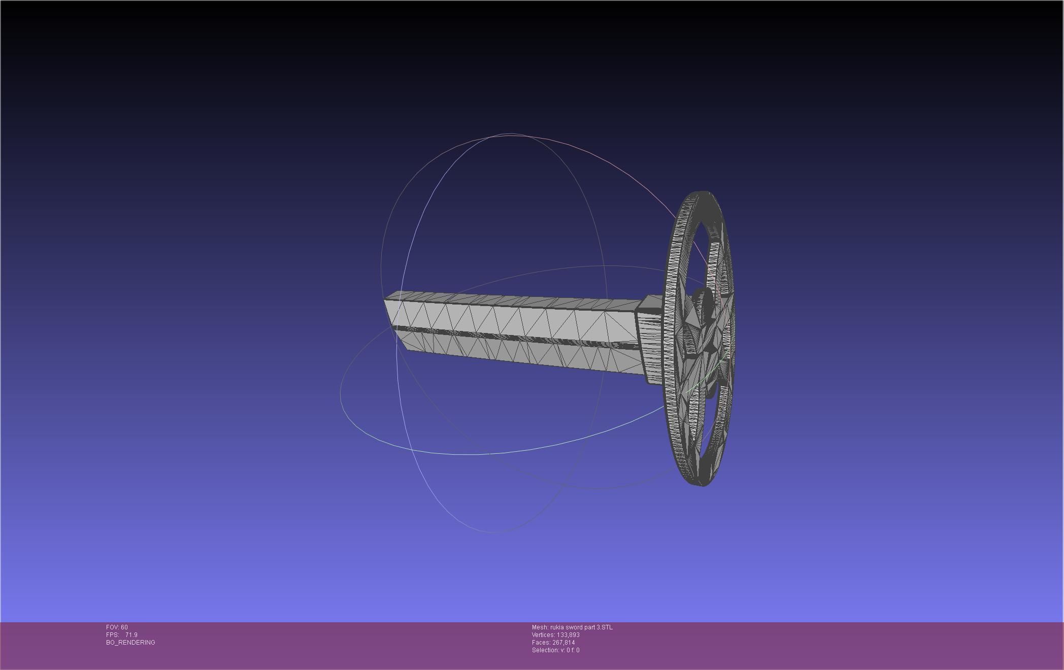 Bleach Kuchiki Rukia Sword Printable Assembly 3D print model_91