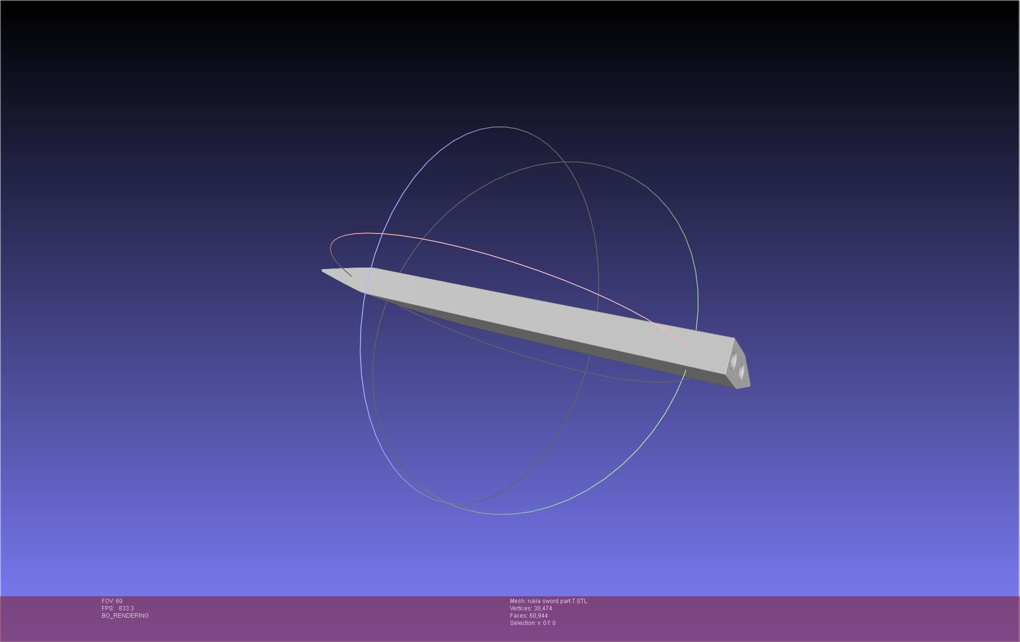 Bleach Kuchiki Rukia Sword Printable Assembly 3D print model_118