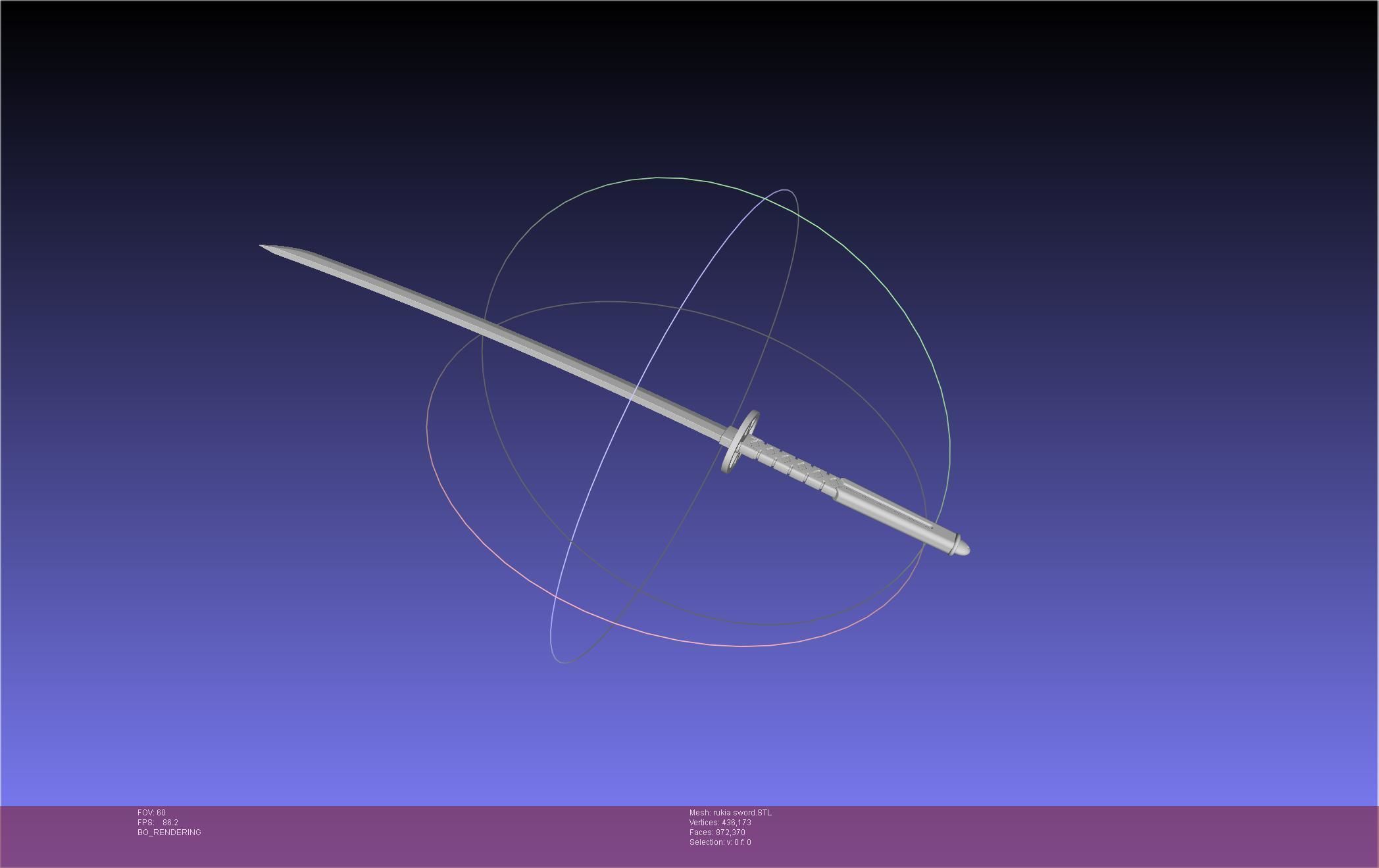 Bleach Kuchiki Rukia Sword Printable Assembly 3D print model_8