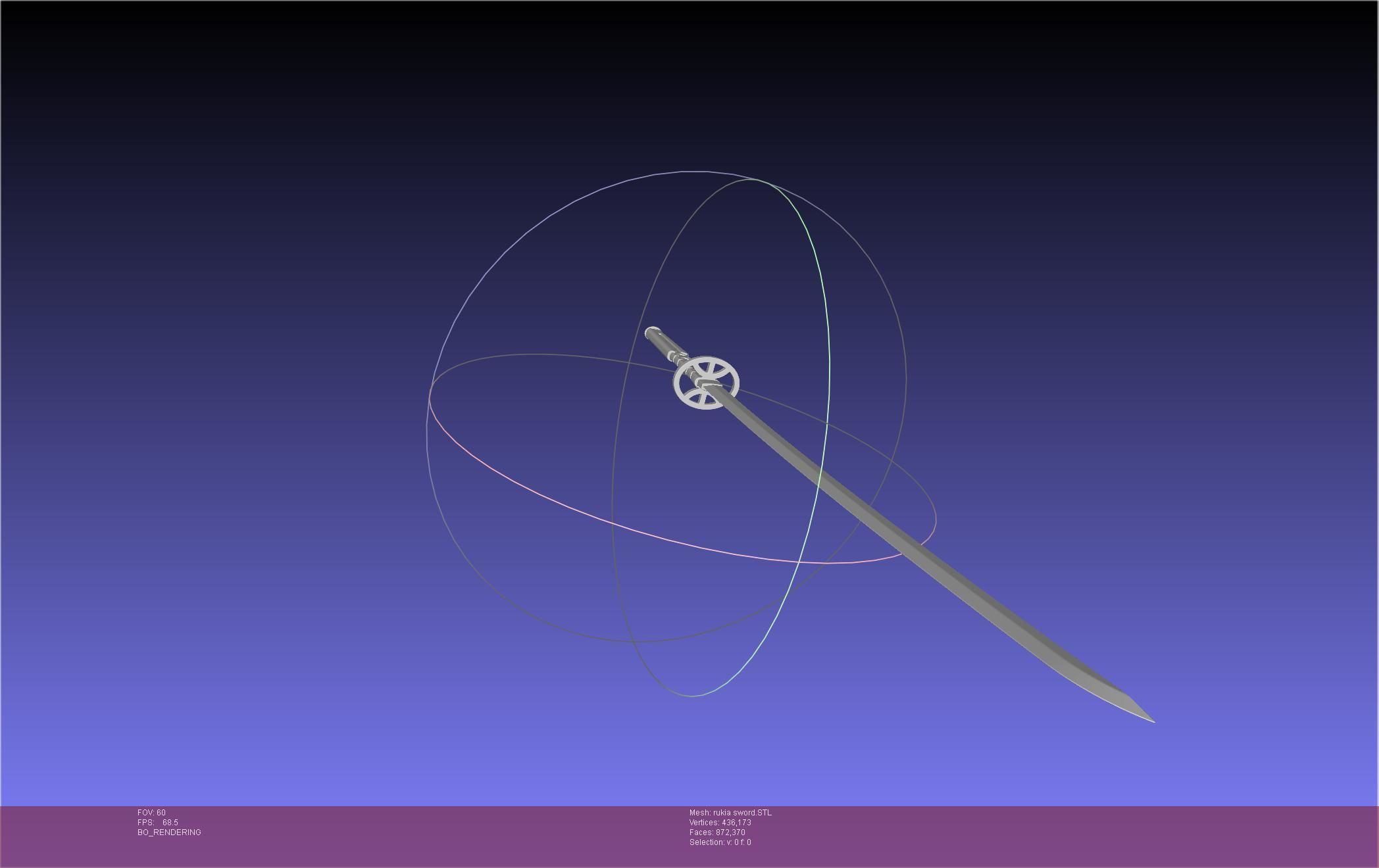 Bleach Kuchiki Rukia Sword Printable Assembly 3D print model_10