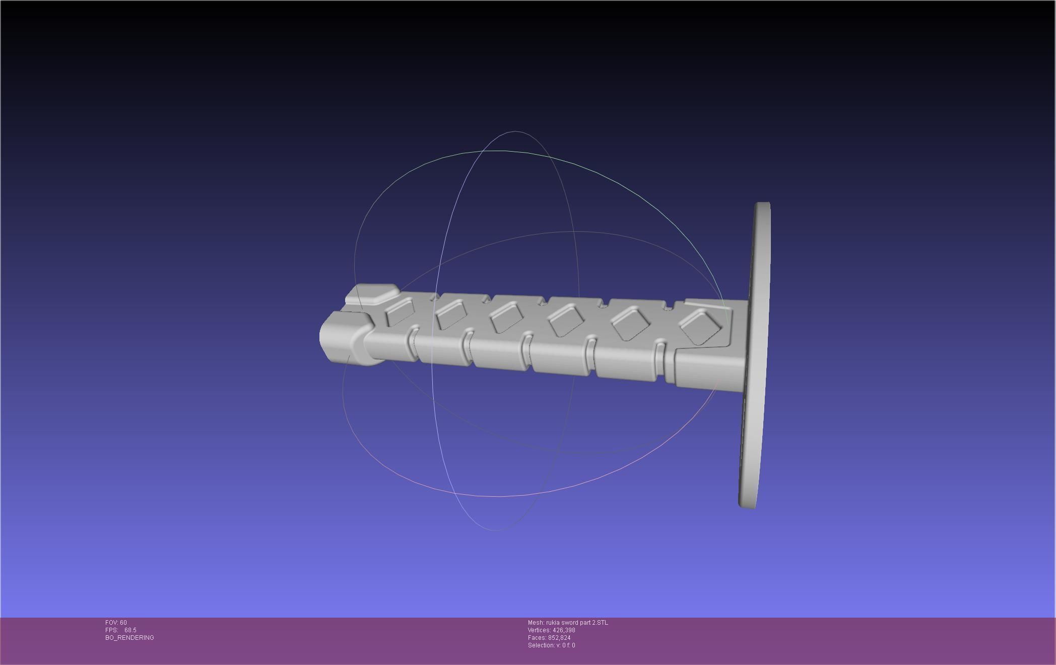 Bleach Kuchiki Rukia Sword Printable Assembly 3D print model_81