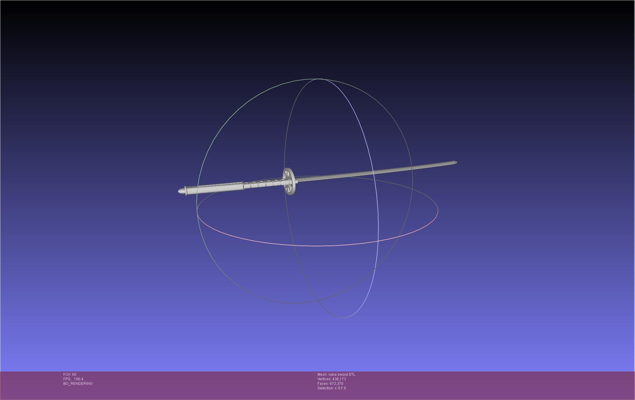 Bleach Kuchiki Rukia Sword Printable Assembly 3D print model_19