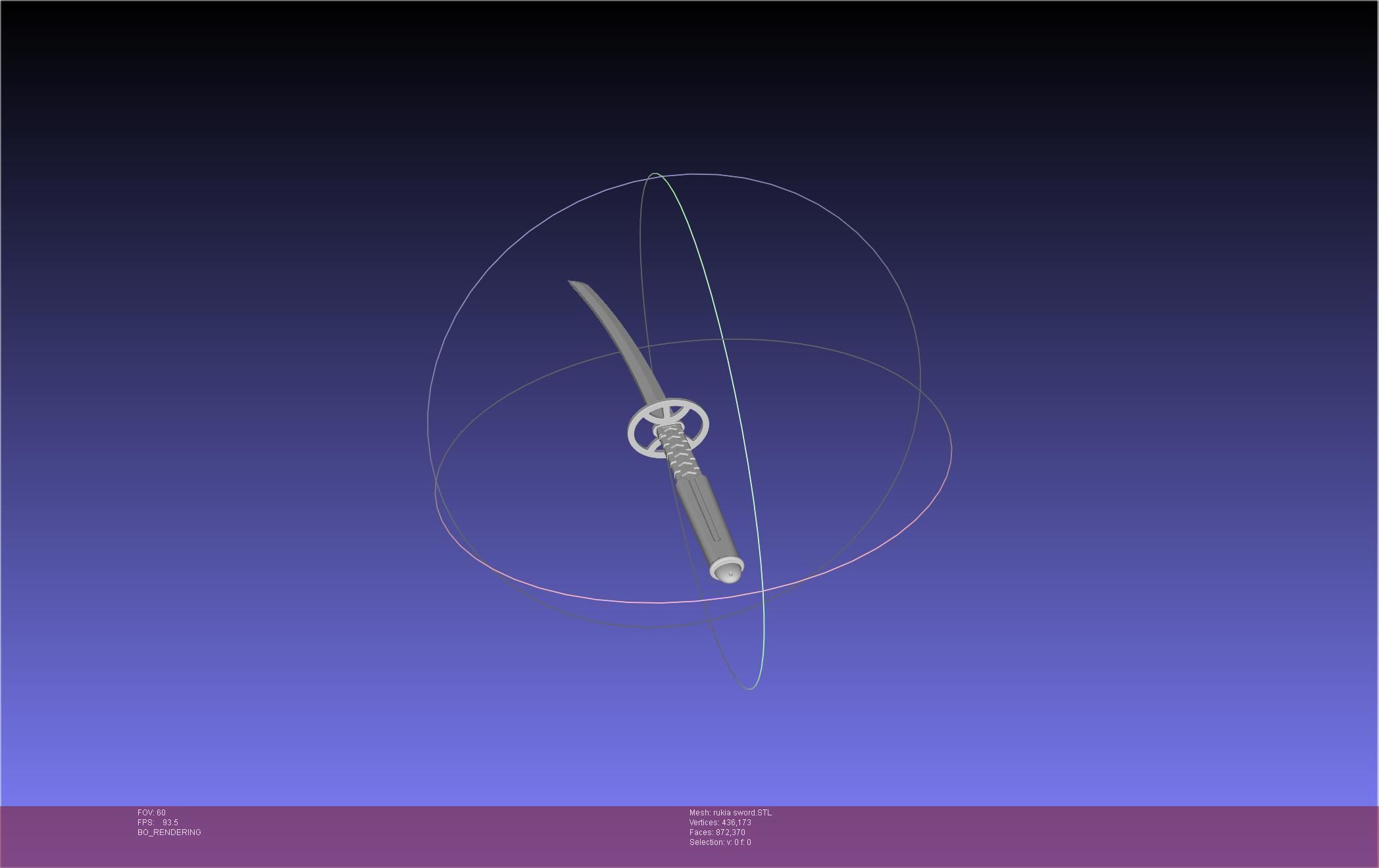 Bleach Kuchiki Rukia Sword Printable Assembly 3D print model_21