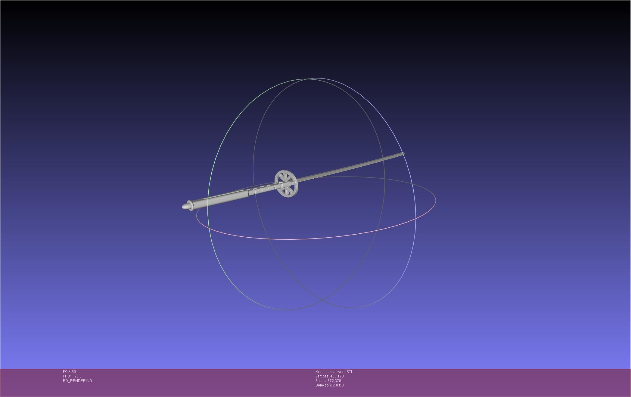 Bleach Kuchiki Rukia Sword Printable Assembly 3D print model_20