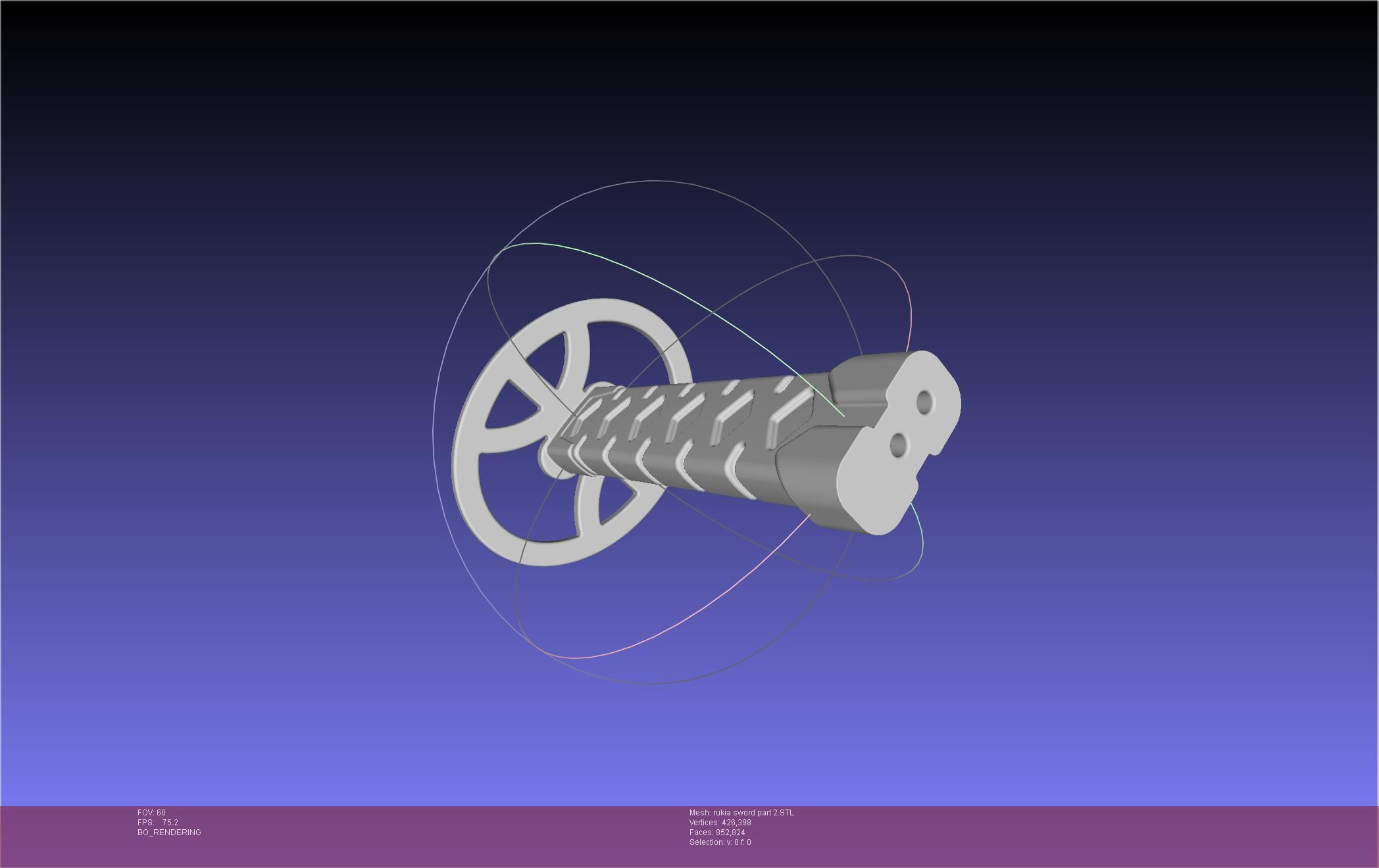 Bleach Kuchiki Rukia Sword Printable Assembly 3D print model_73