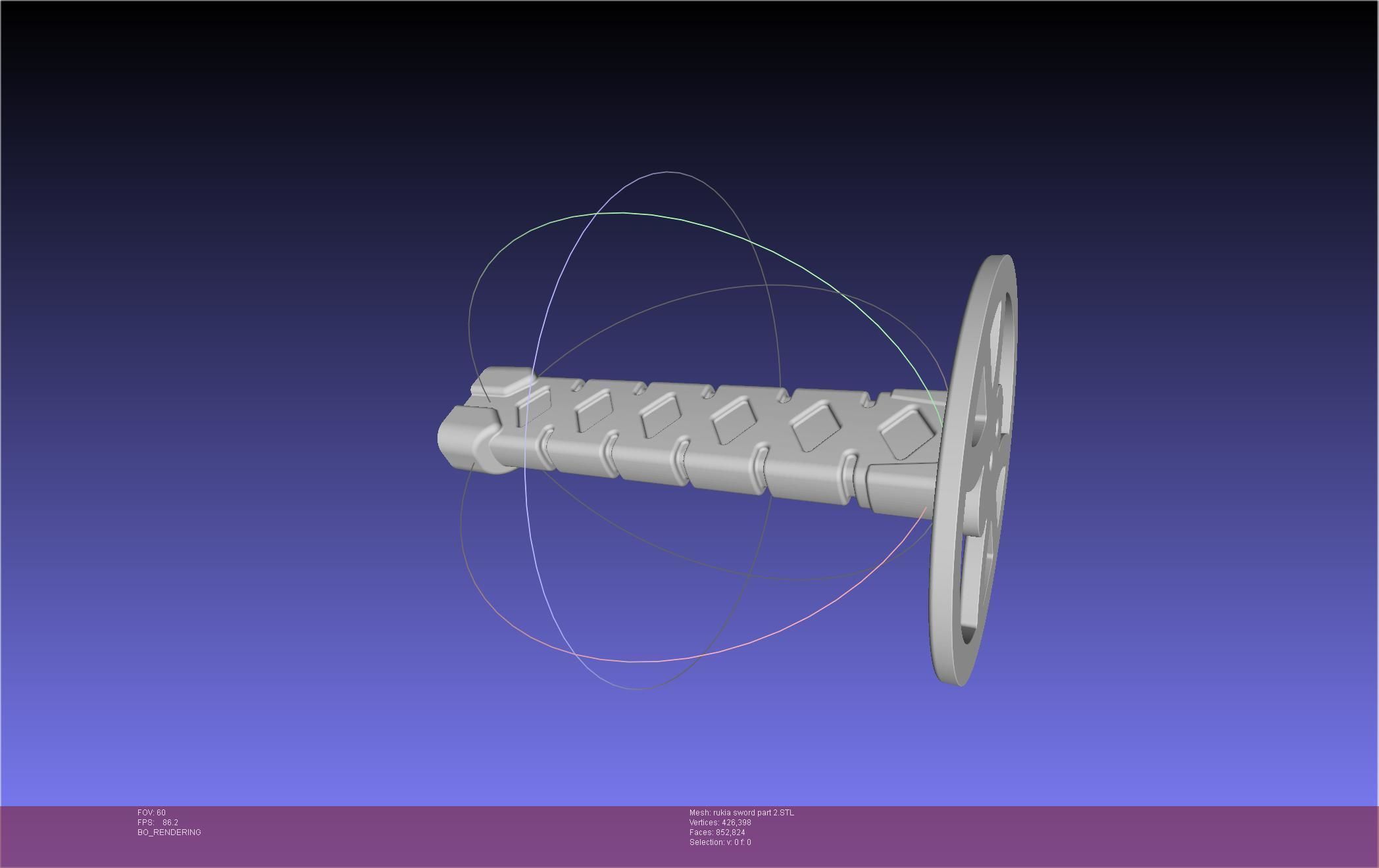 Bleach Kuchiki Rukia Sword Printable Assembly 3D print model_82