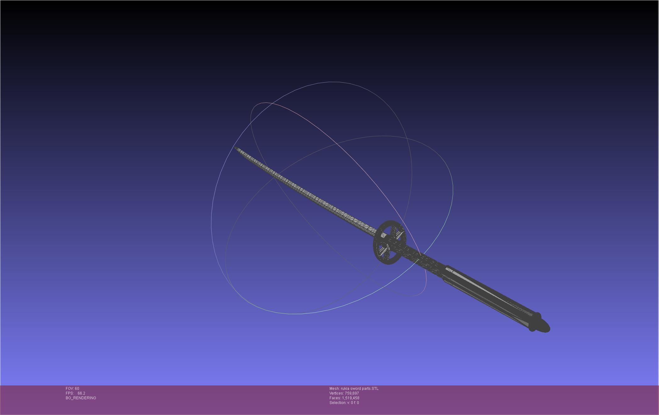 Bleach Kuchiki Rukia Sword Printable Assembly 3D print model_56