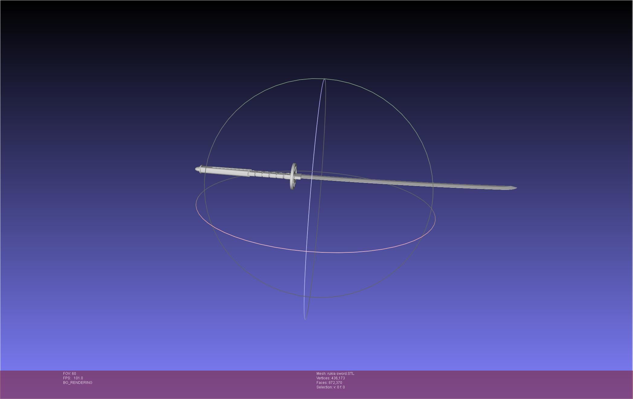 Bleach Kuchiki Rukia Sword Printable Assembly 3D print model_18