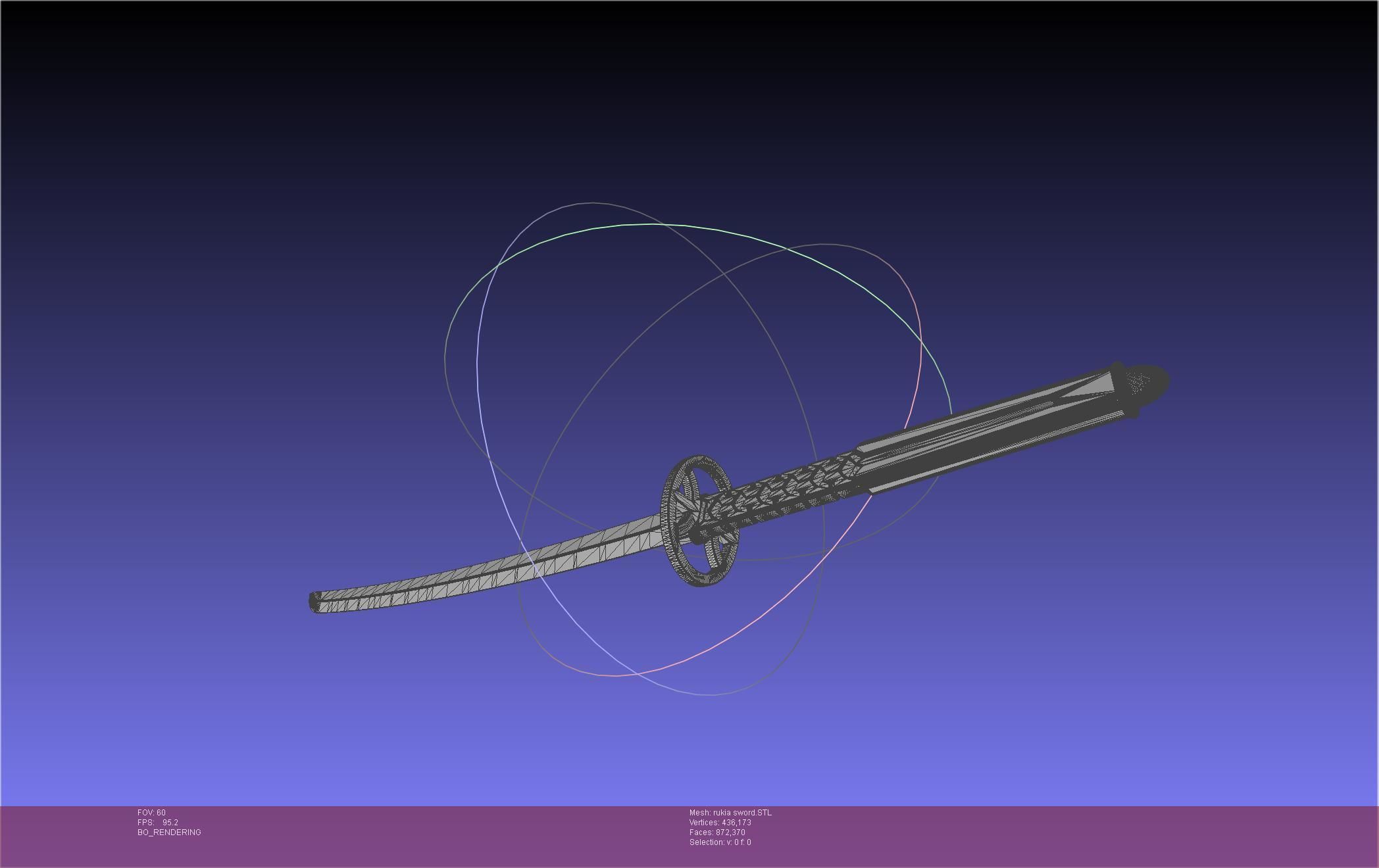 Bleach Kuchiki Rukia Sword Printable Assembly 3D print model_41