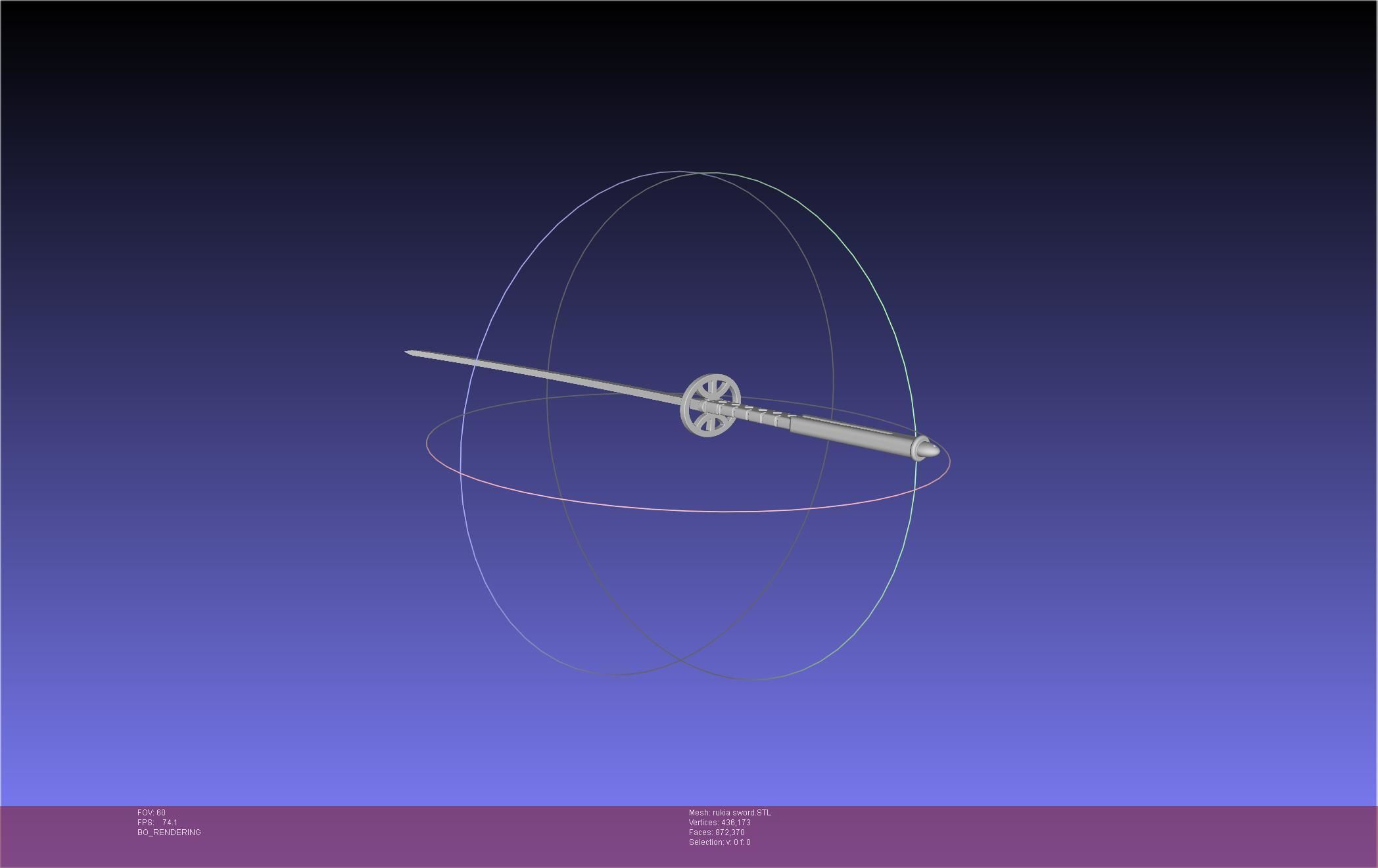 Bleach Kuchiki Rukia Sword Printable Assembly 3D print model_14