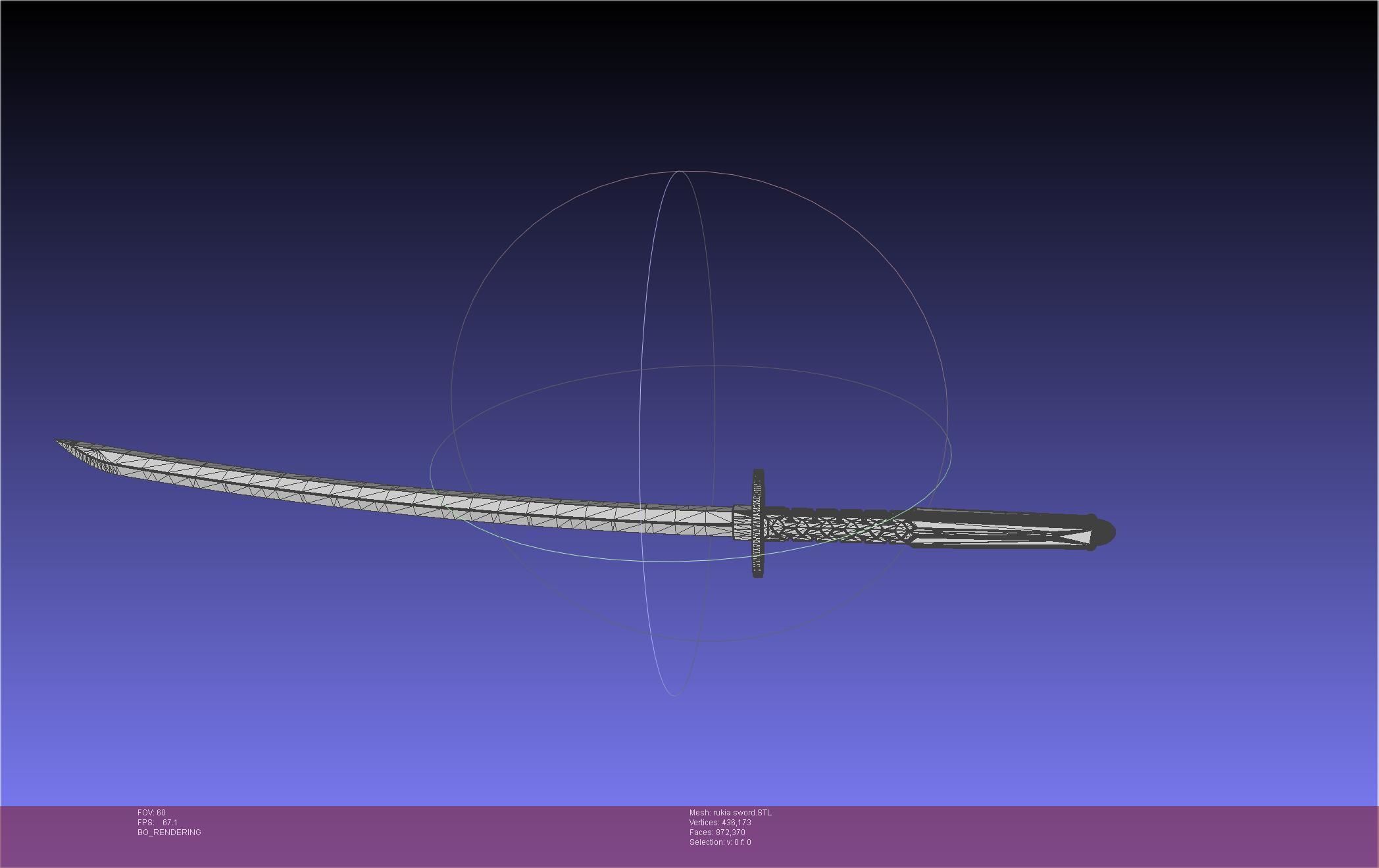 Bleach Kuchiki Rukia Sword Printable Assembly 3D print model_44