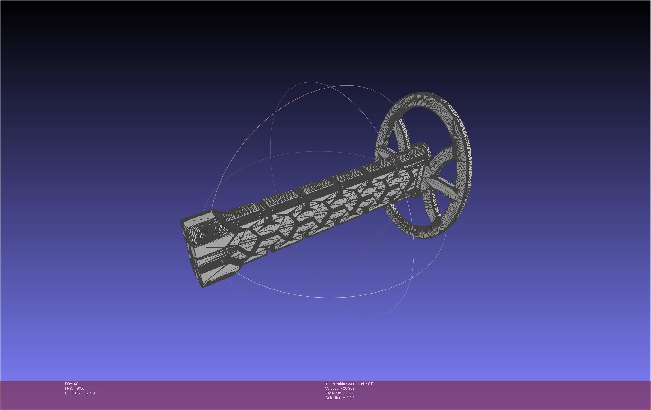 Bleach Kuchiki Rukia Sword Printable Assembly 3D print model_77