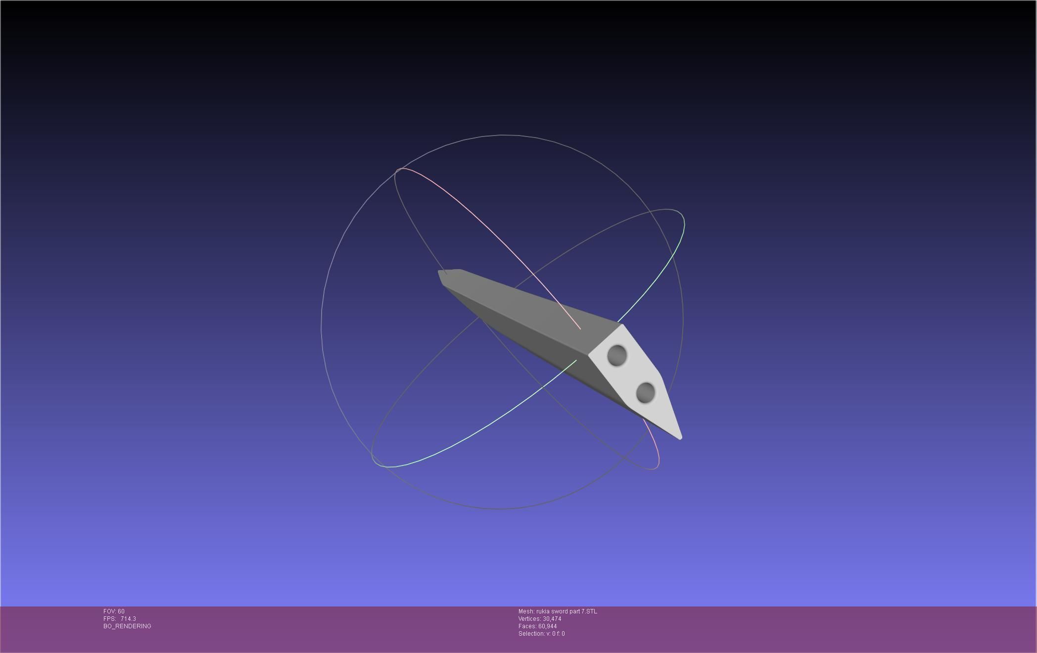 Bleach Kuchiki Rukia Sword Printable Assembly 3D print model_119