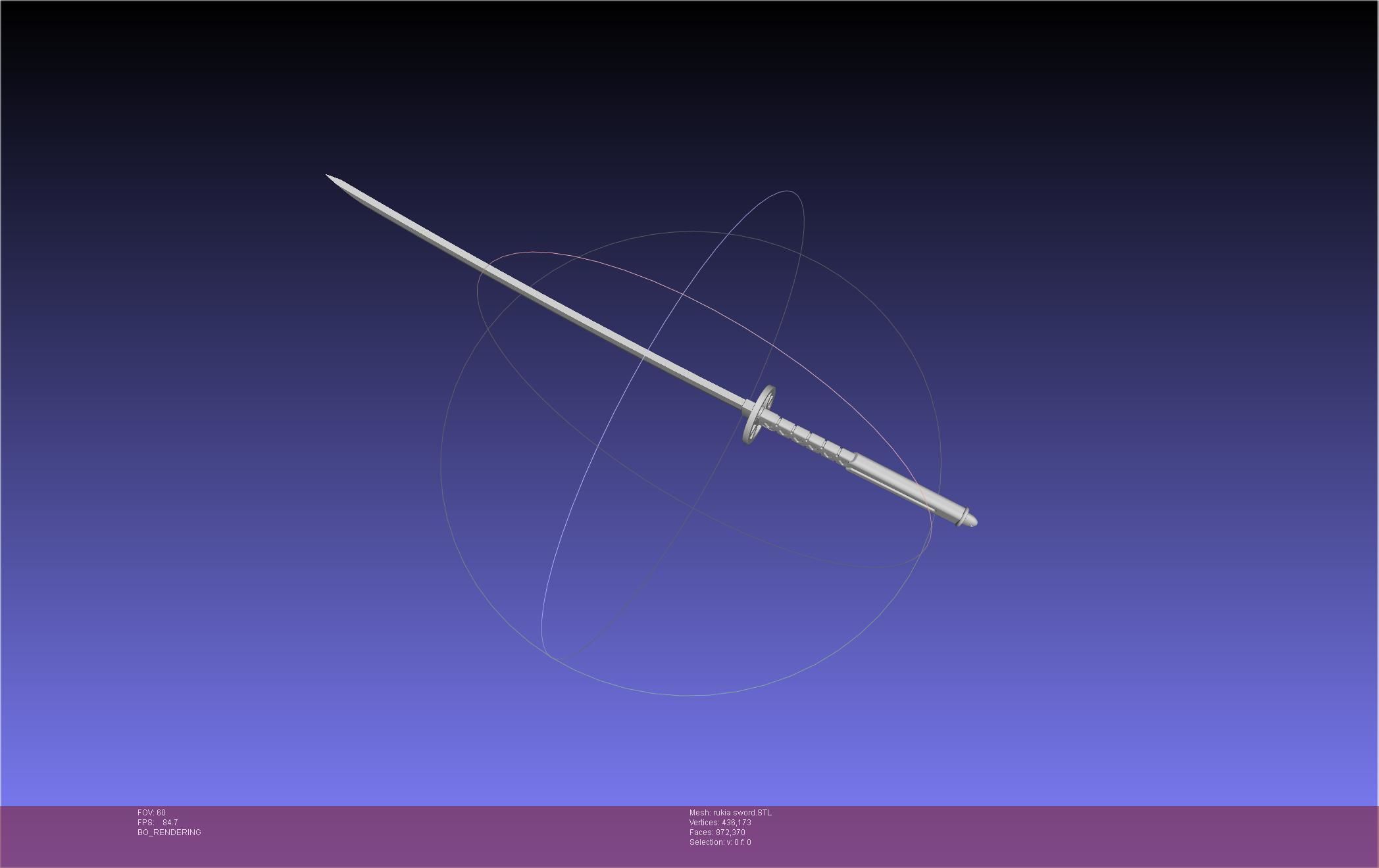 Bleach Kuchiki Rukia Sword Printable Assembly 3D print model_24