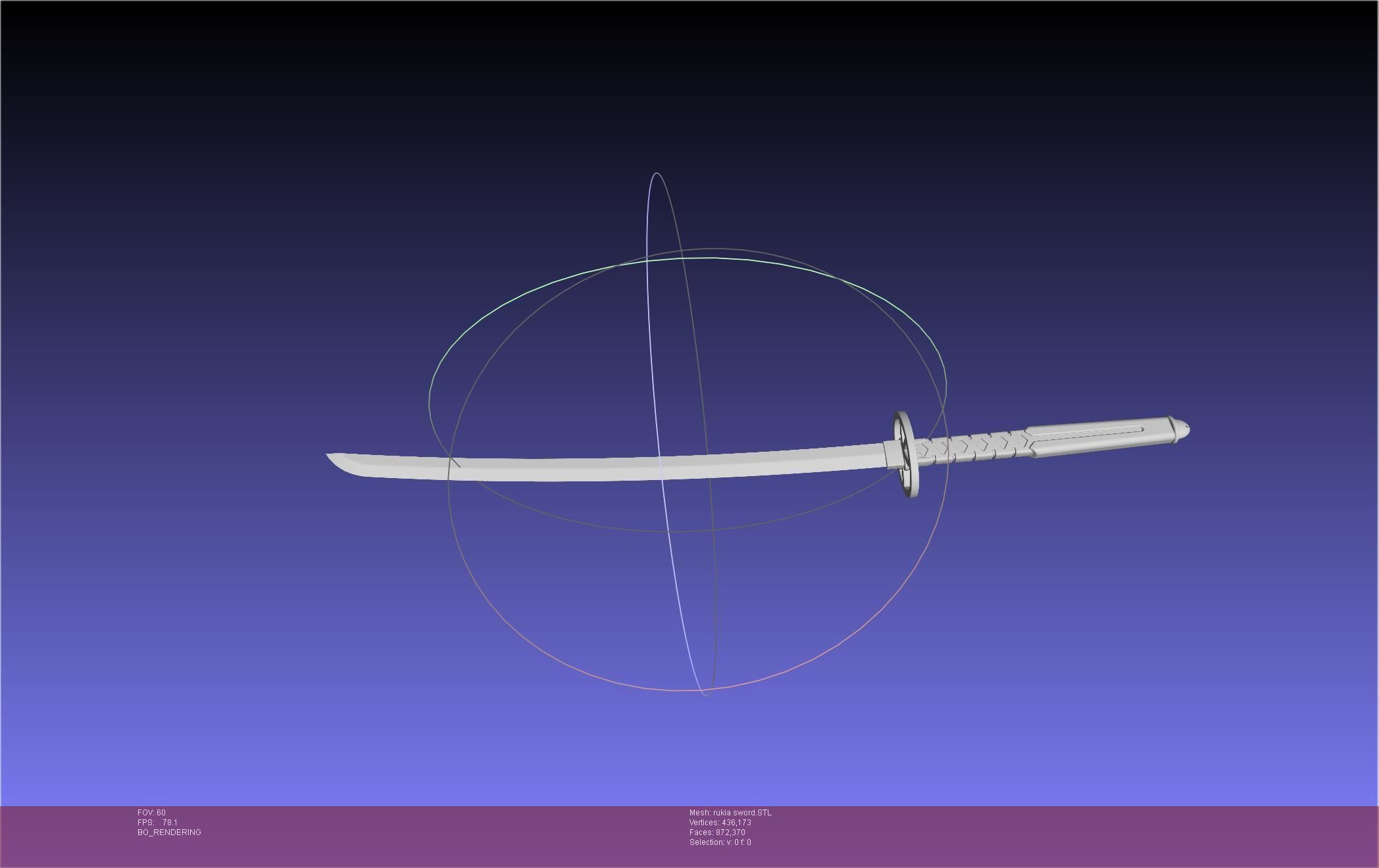 Bleach Kuchiki Rukia Sword Printable Assembly 3D print model_32