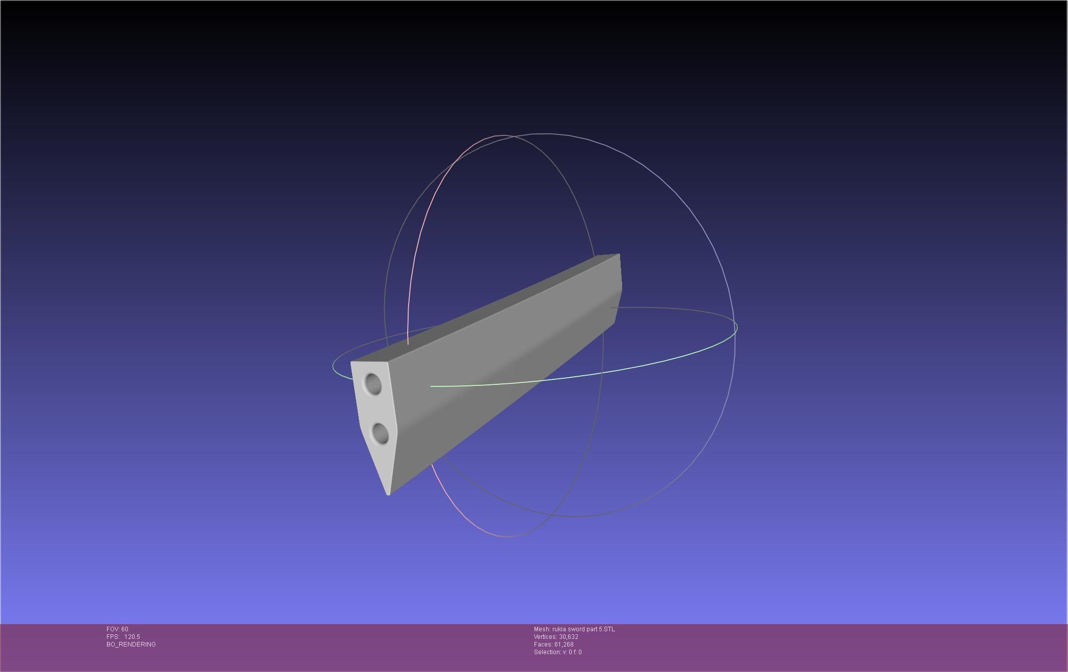 Bleach Kuchiki Rukia Sword Printable Assembly 3D print model_100