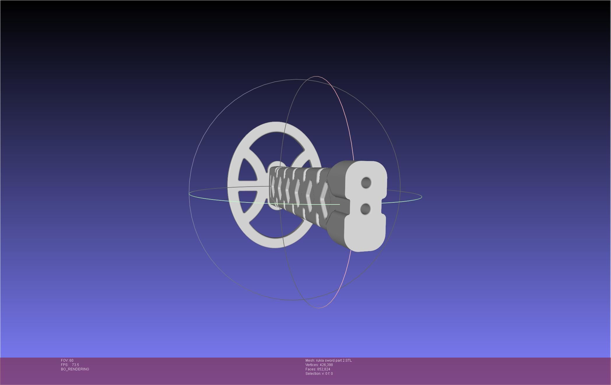 Bleach Kuchiki Rukia Sword Printable Assembly 3D print model_68