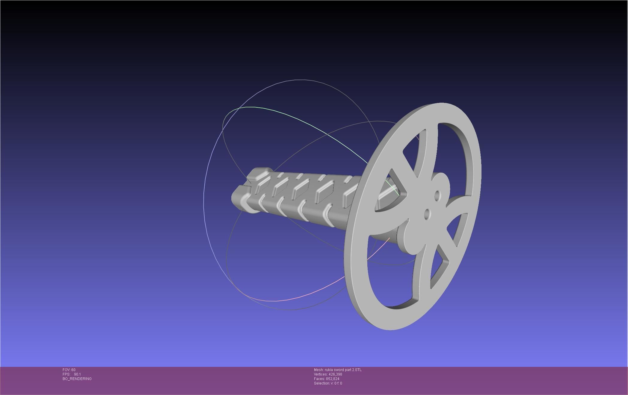 Bleach Kuchiki Rukia Sword Printable Assembly 3D print model_83