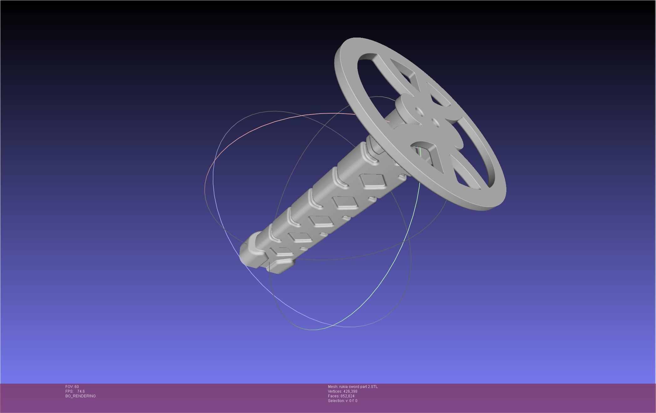 Bleach Kuchiki Rukia Sword Printable Assembly 3D print model_76