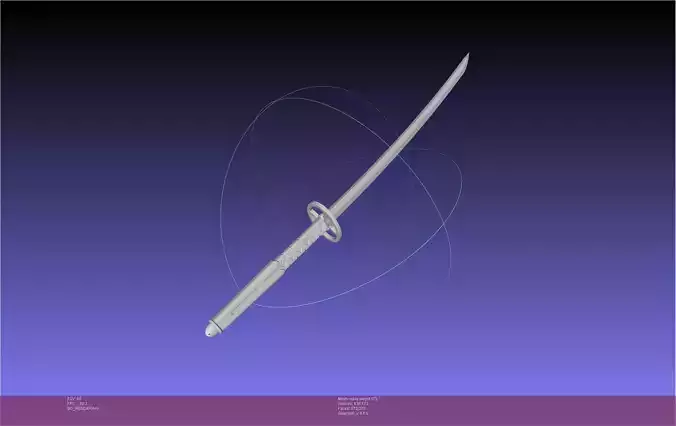 Bleach Kuchiki Rukia Sword Printable Assembly 3D print model