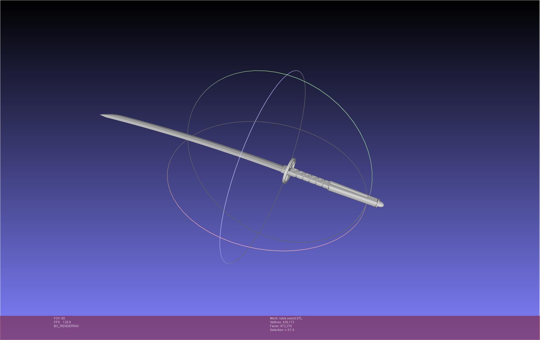 Bleach Kuchiki Rukia Sword Printable Assembly 3D print model_23