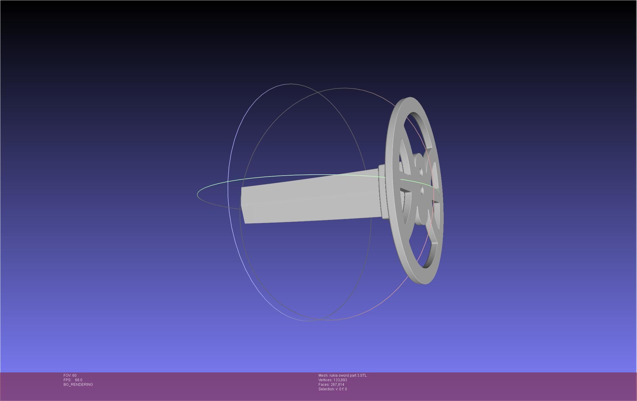 Bleach Kuchiki Rukia Sword Printable Assembly 3D print model_86