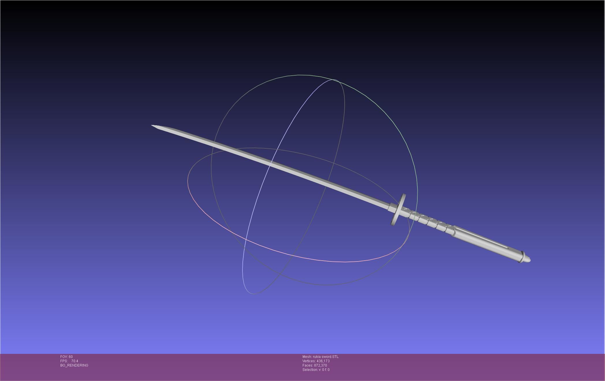 Bleach Kuchiki Rukia Sword Printable Assembly 3D print model_29