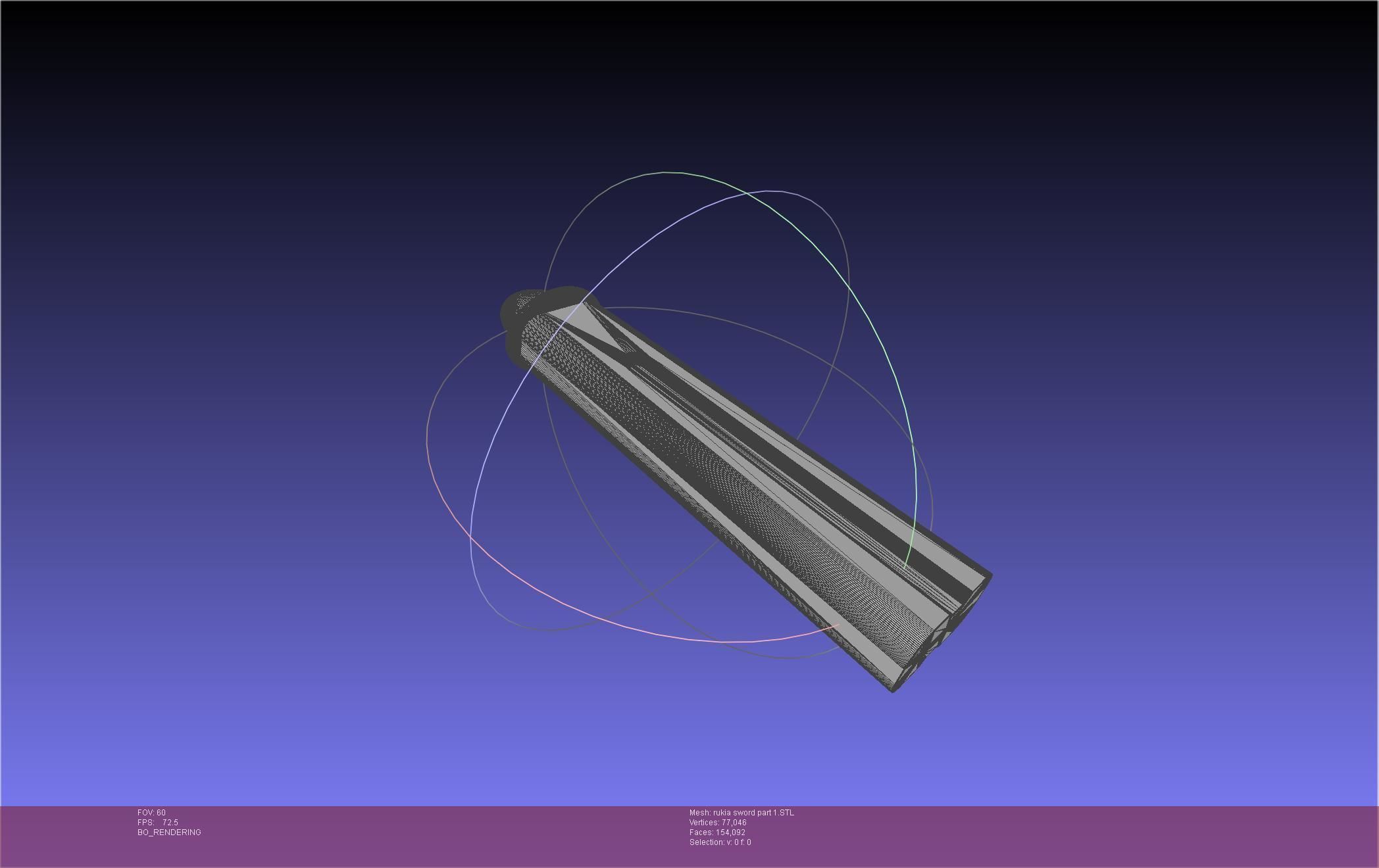 Bleach Kuchiki Rukia Sword Printable Assembly 3D print model_65